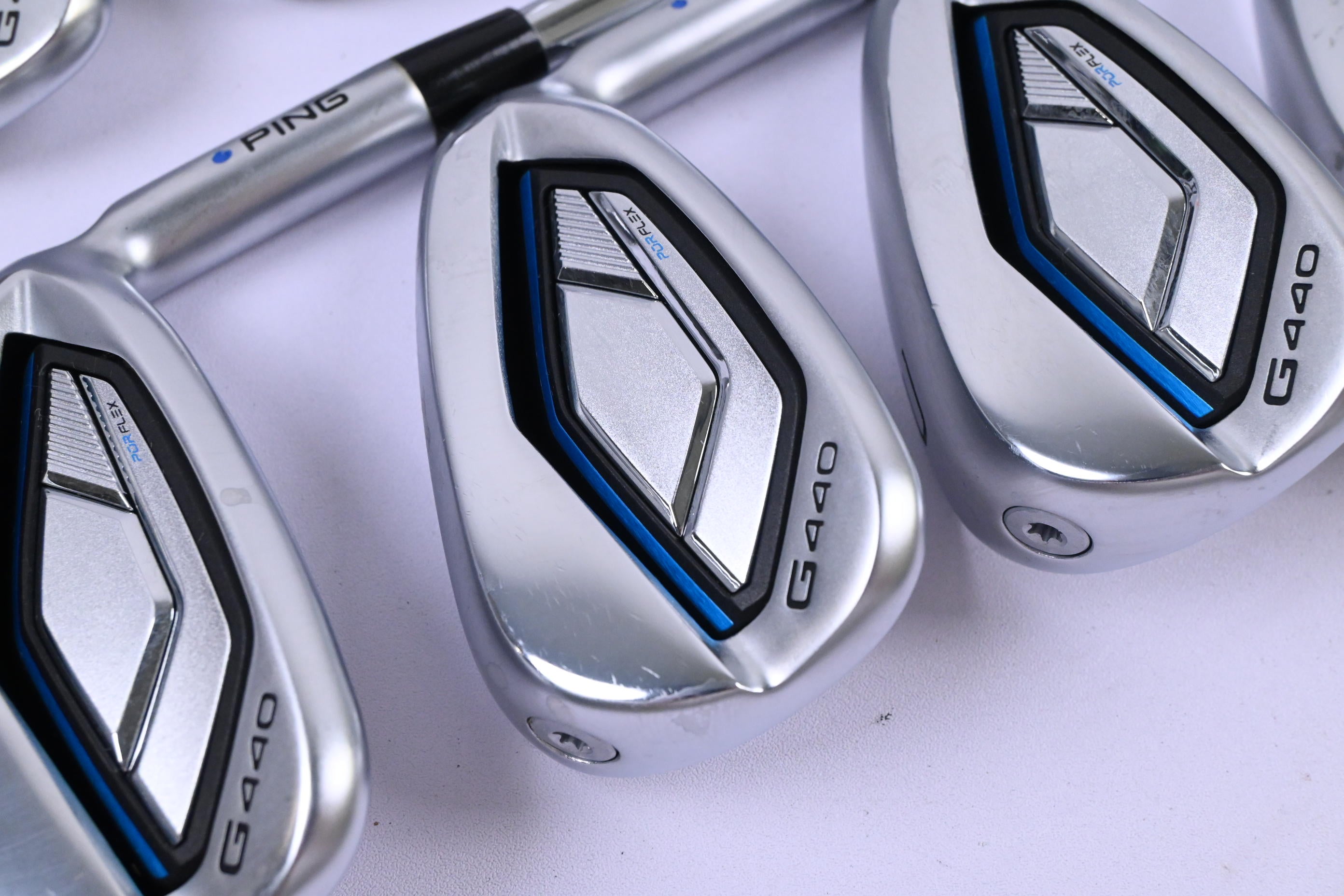 Ping G440 Irons / 5-PW+GW+56* / Blue Dot / Regular Flex Ping AWT 3.0