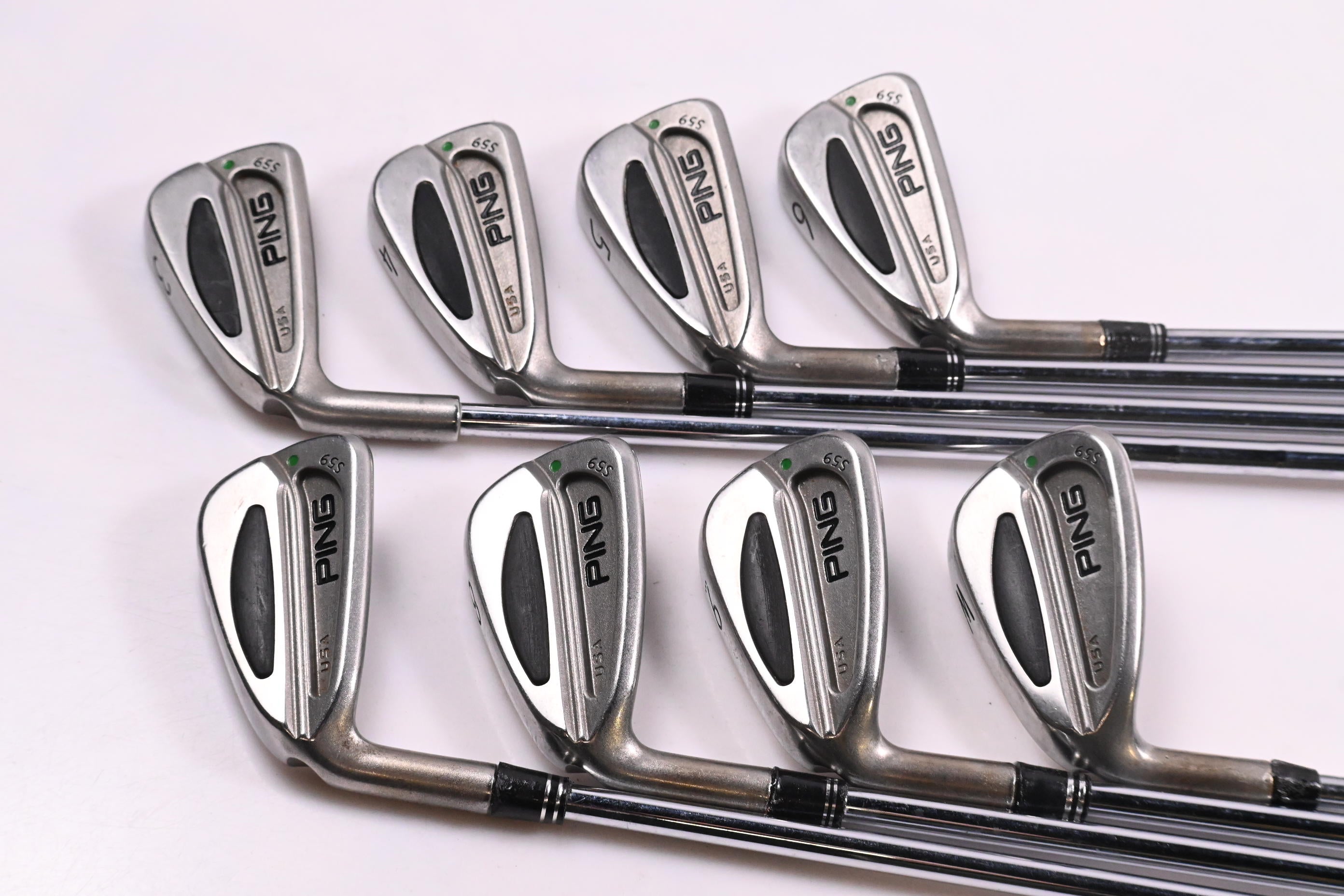 Left Hand Ping S59 Irons / 3-PW / Green Dot / Regular Flex Dynamic Gold R300