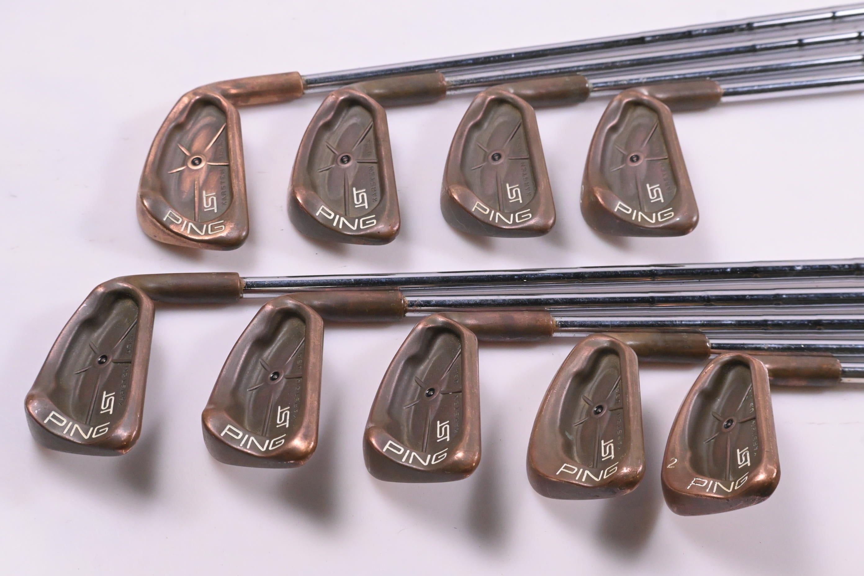 Ping ISI Karsten BeCu Irons / 3-PW+SW / Black Dot / Stiff Flex Ping Z-Z65 Shafts