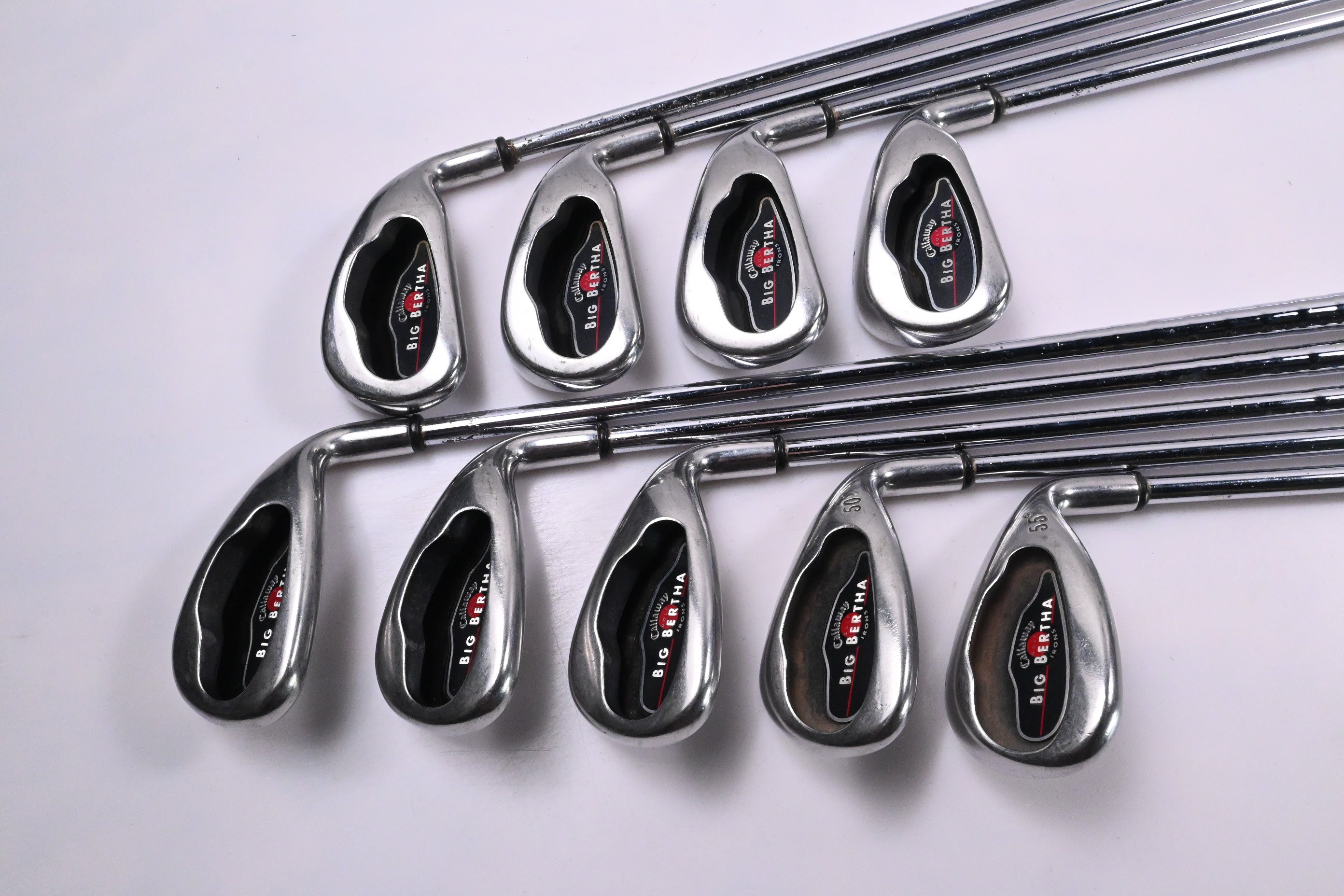 Callaway Big Bertha 2004 Irons / 4-PW+GW+SW / Uniflex Callaway Steel Shafts