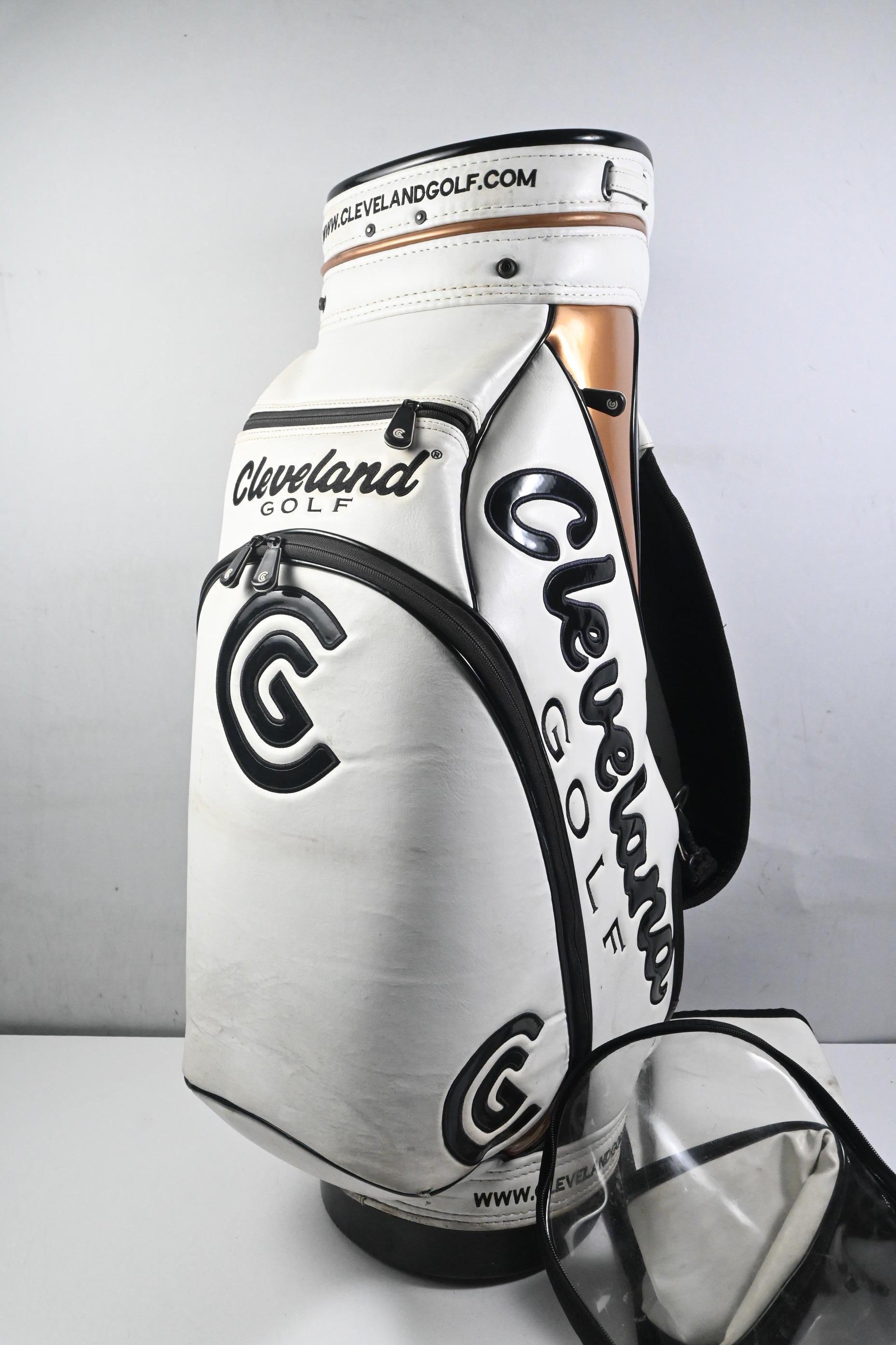 Cleveland Tour Bag / 6-Way Divider / White, Black & Brown
