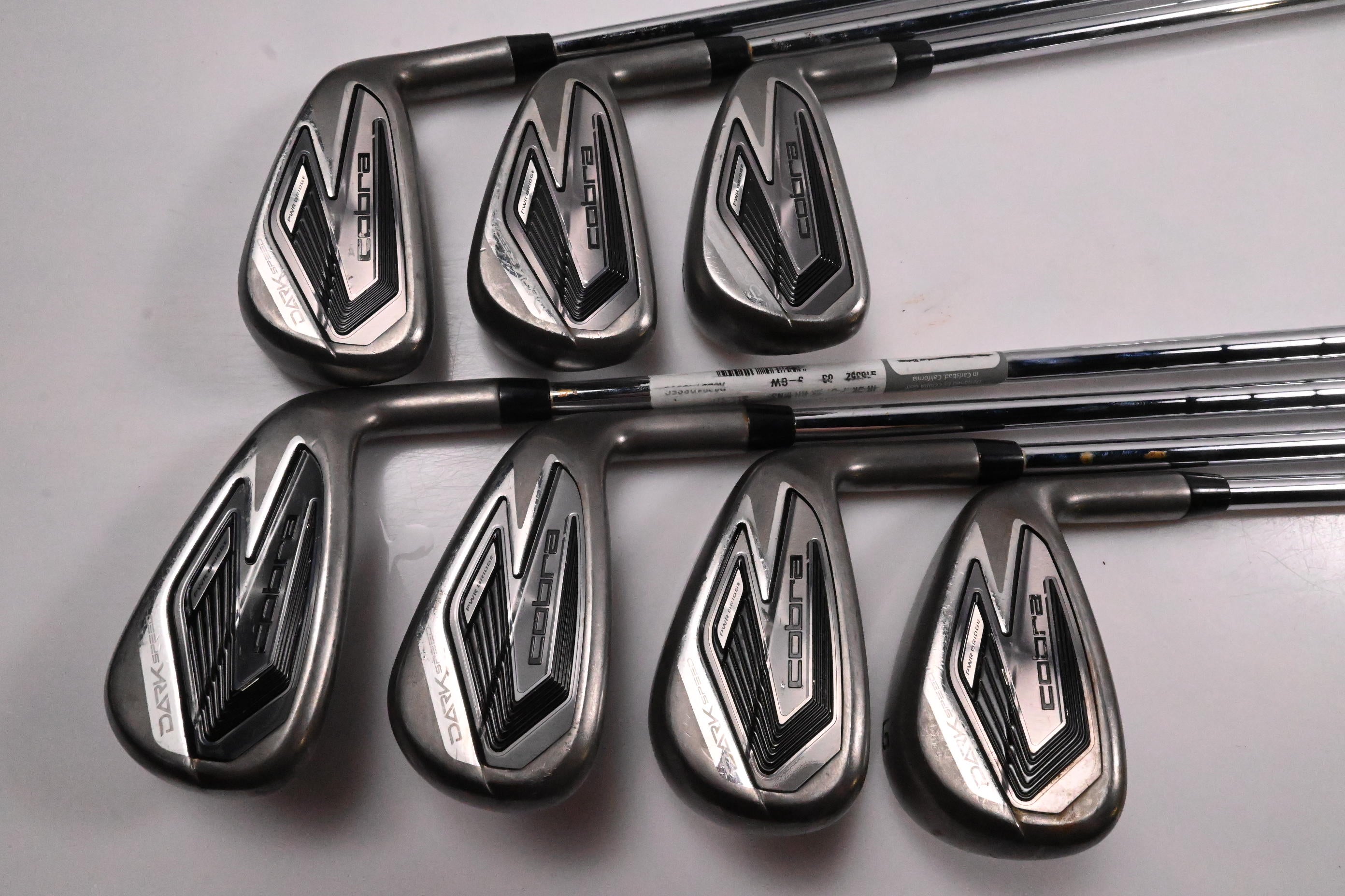 Cobra Darkspeed Irons / 5-PW+GW / Stiff Flex KBS Tour Lite Steel Shafts