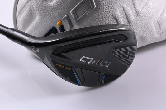 Left Hnad Taylormade Qi10 #3 Hybrid / 19 Degree / Stiff Flex HZRDUS Gen4 Black 80