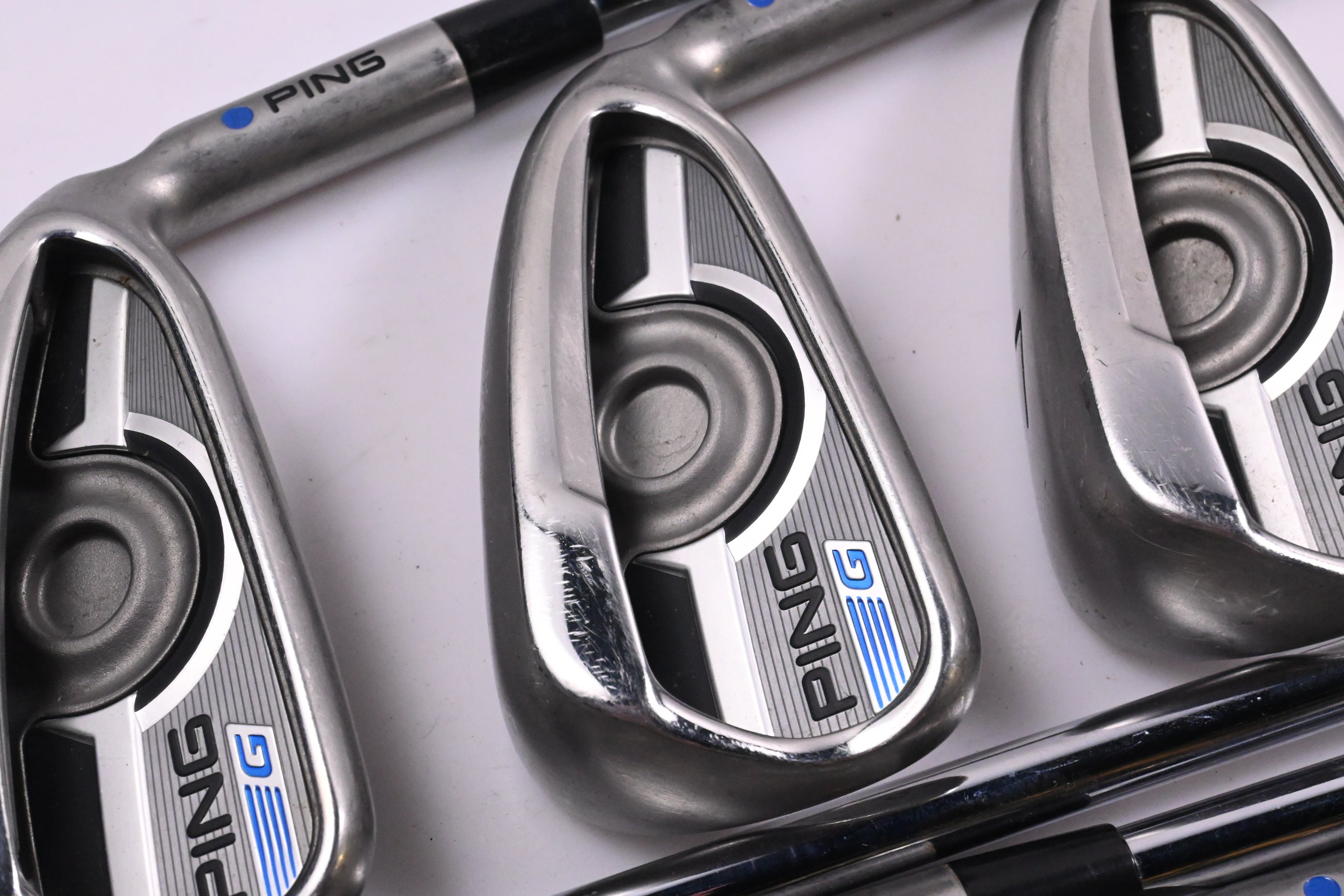 Ping G Series Irons / 5-PW+SW / Blue Dot / Regular Flex Ping AWT 2.0 Shafts