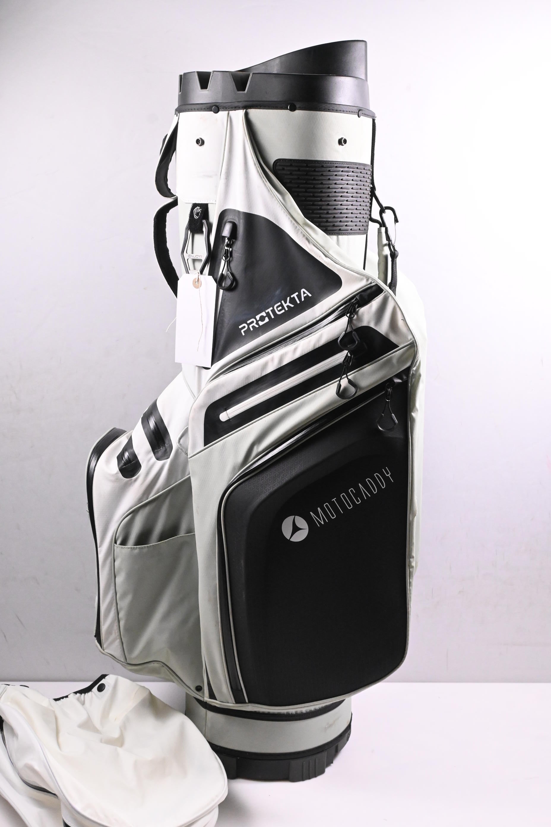 Motocaddy Protekta Cart Bag / 14-Way Divider / White, Black