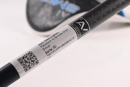Callaway Paradym Ai Smoke Max Driver / 9 Degree / Stiff Flex Tensei AV Blue 65