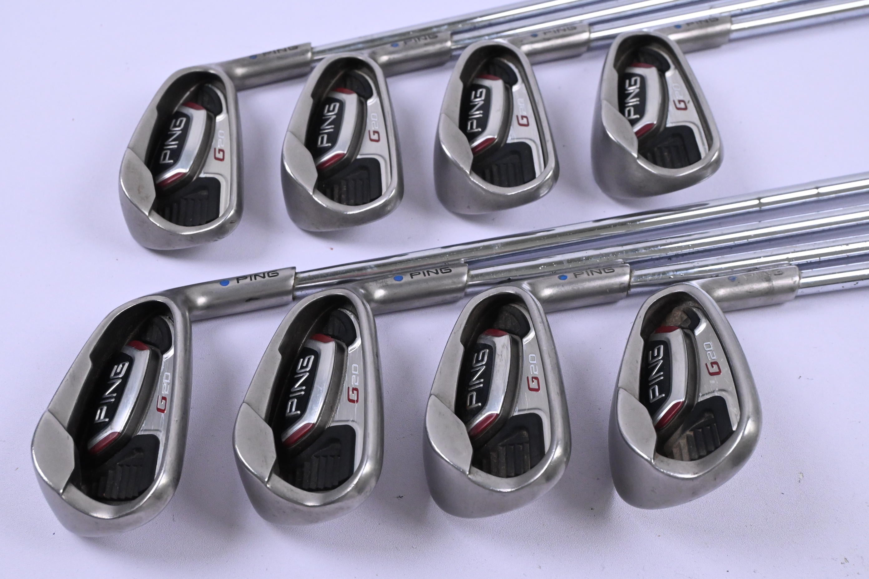 Ping G20 Irons / 4-SW / Blue Dot / Regular Flex Ping CFS Shafts