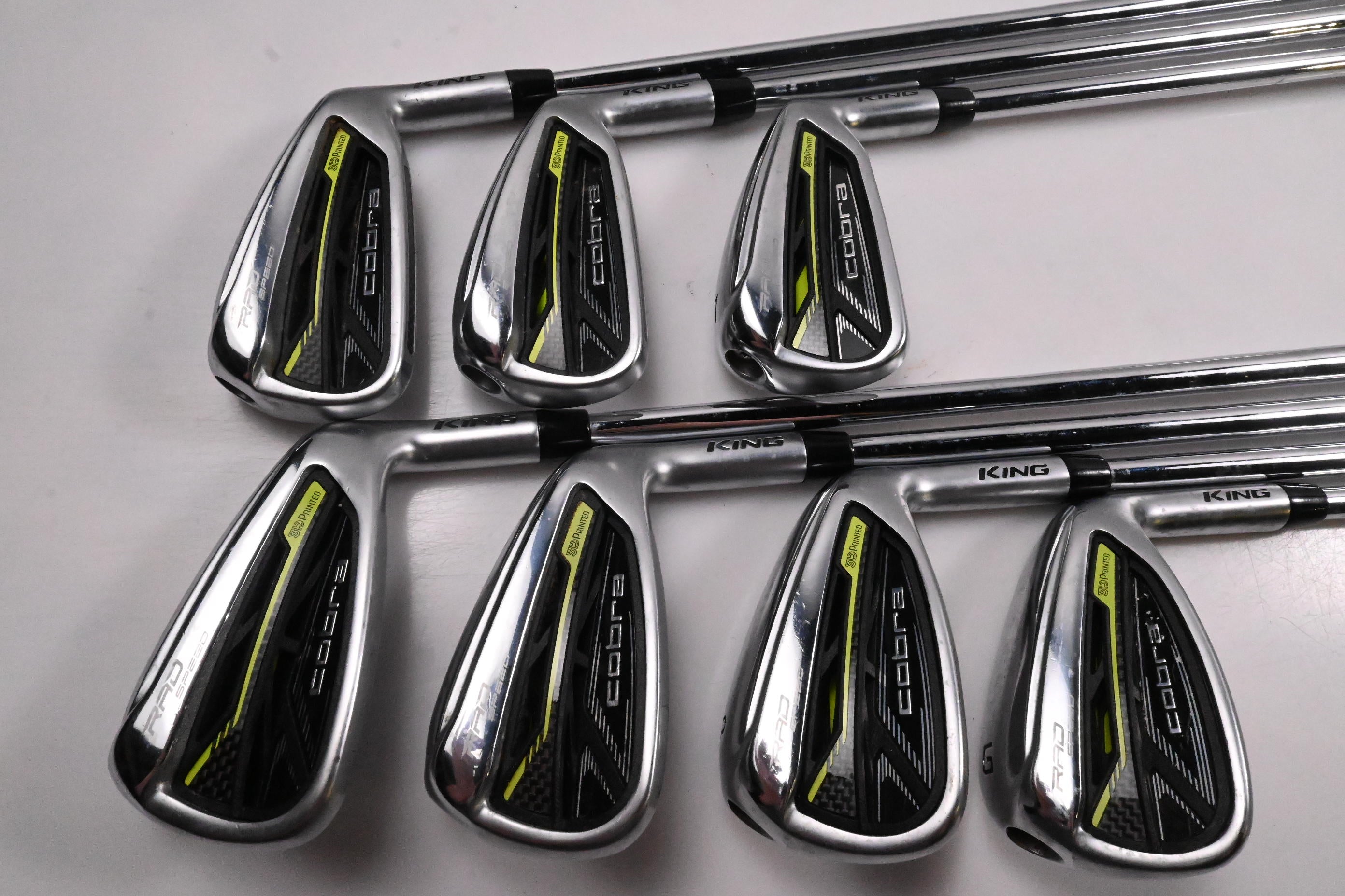 Cobra King Radspeed Irons / 5-PW+GW / Stiff Flex KBS $-Taper 120 Steel Shafts