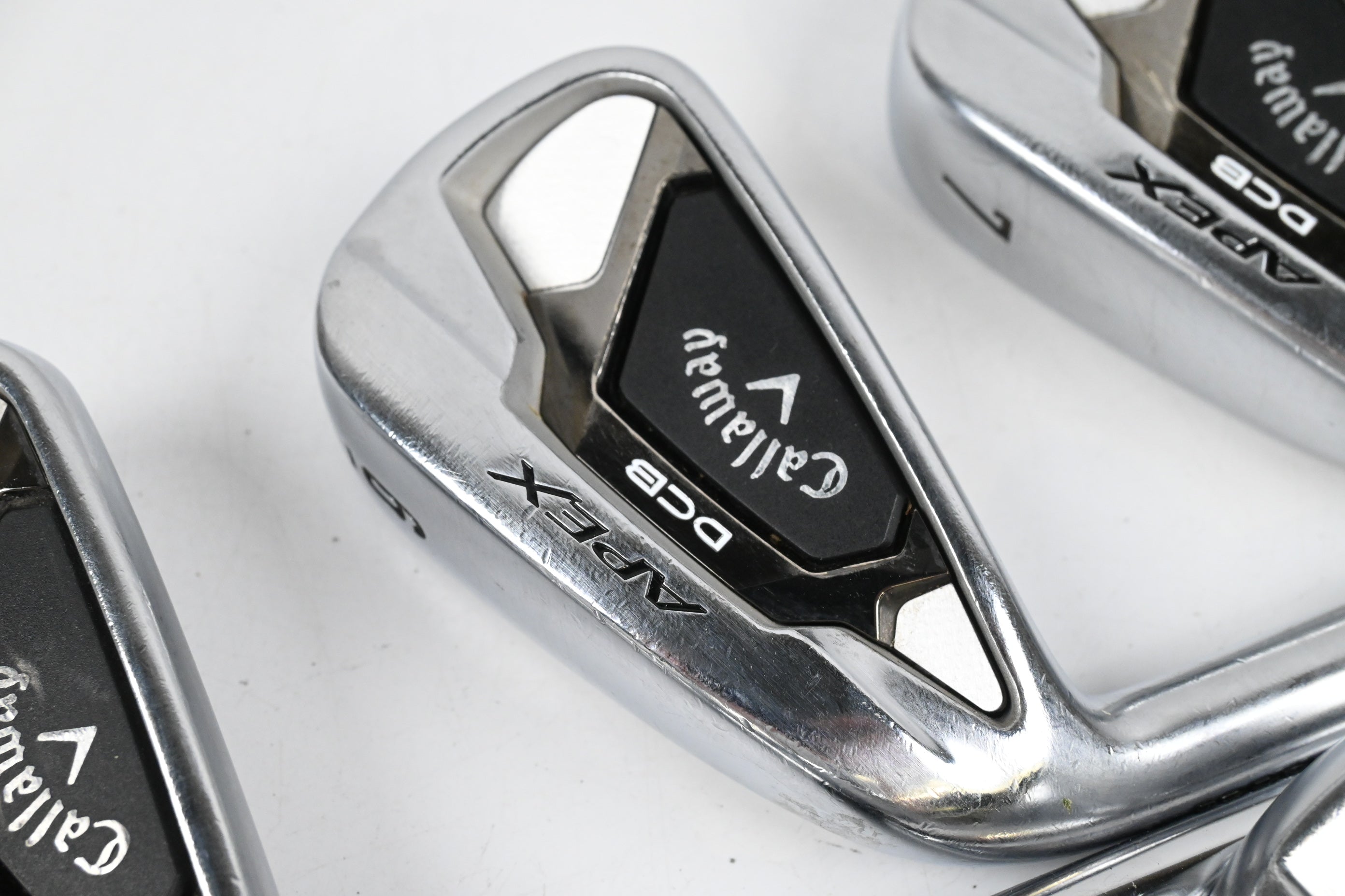 Left Hand Callaway Apex DCB Irons / 5-PW+GW / Regular Flex Elevate 95 Shafts