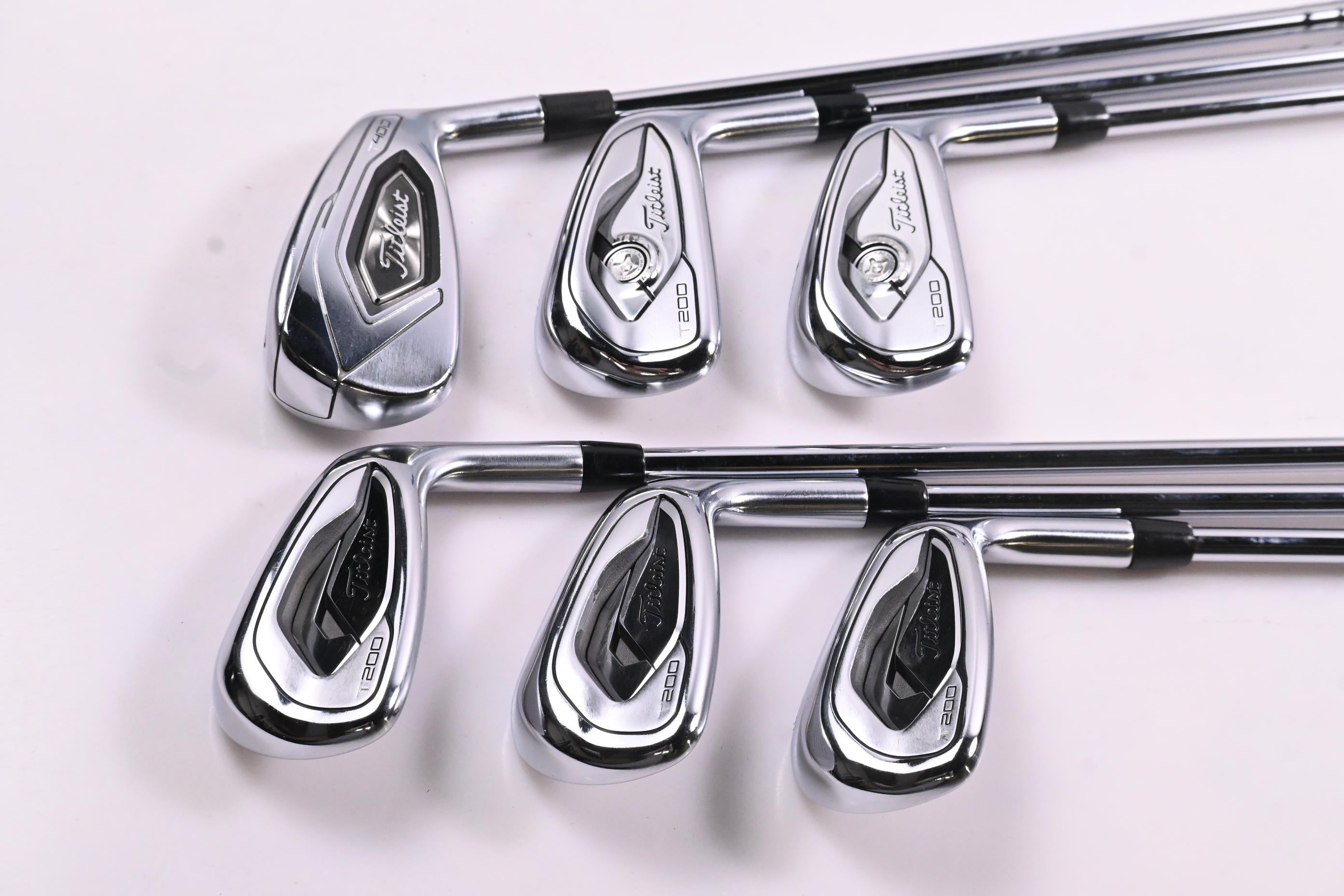 Titleist T400/T200 2019 Irons / 5-PW / Stiff Flex AMT Black S300 Shafts