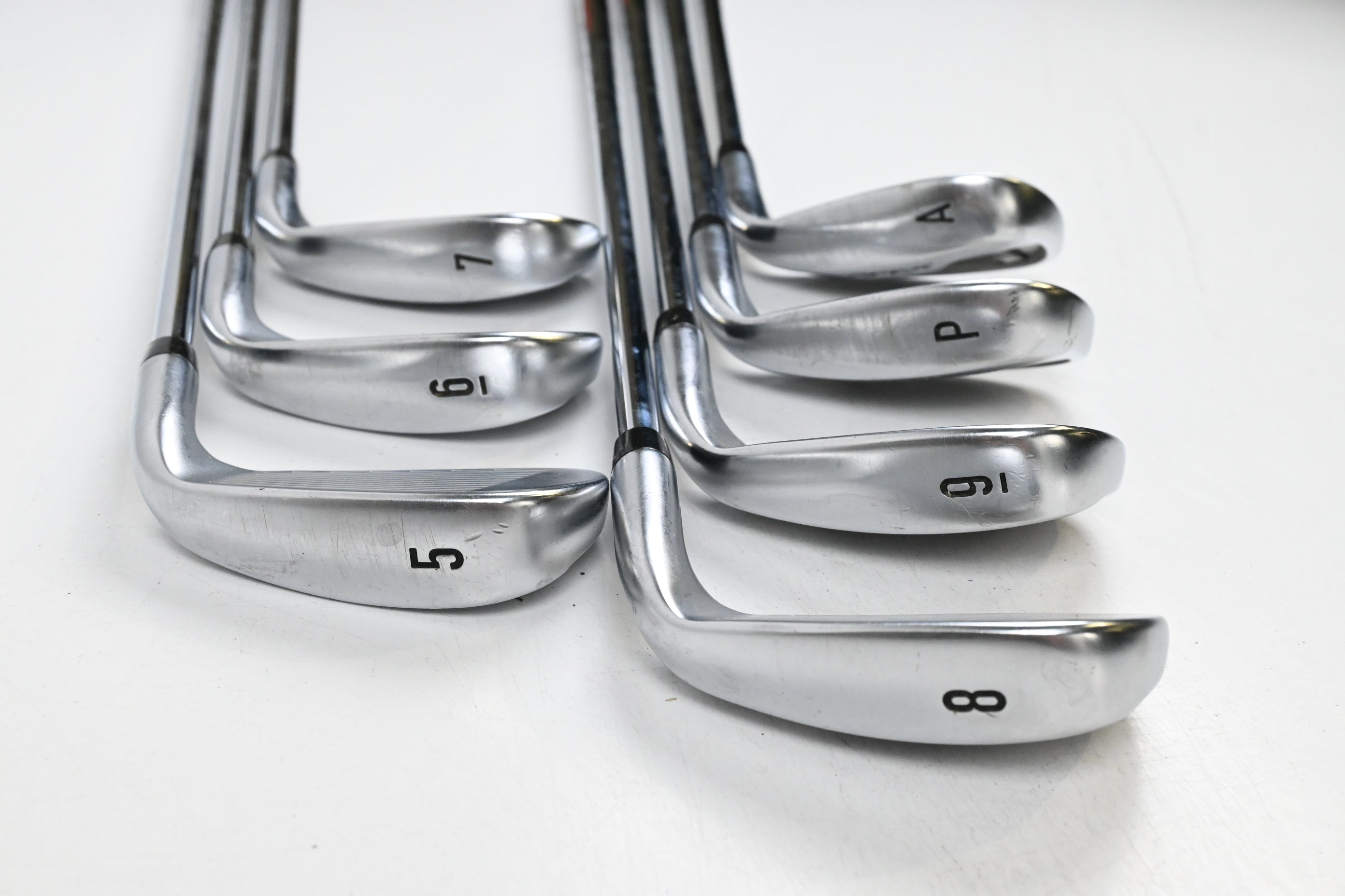 Left Hand Callaway Apex DCB Irons / 5-PW+GW / Regular Flex Elevate 95 Shafts