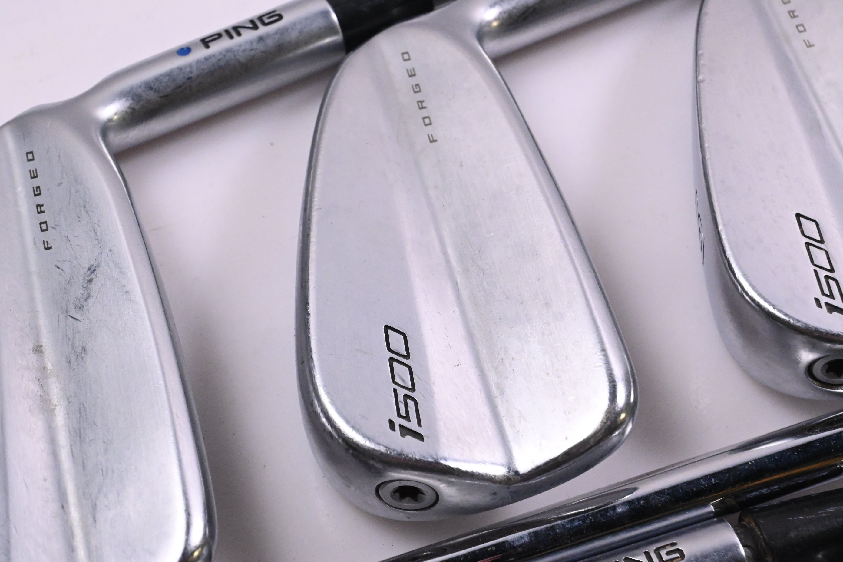Ping i500 Irons / 4-PW / Blue Dot / Stiff Flex Dynamic Gold 105 S300 Shafts