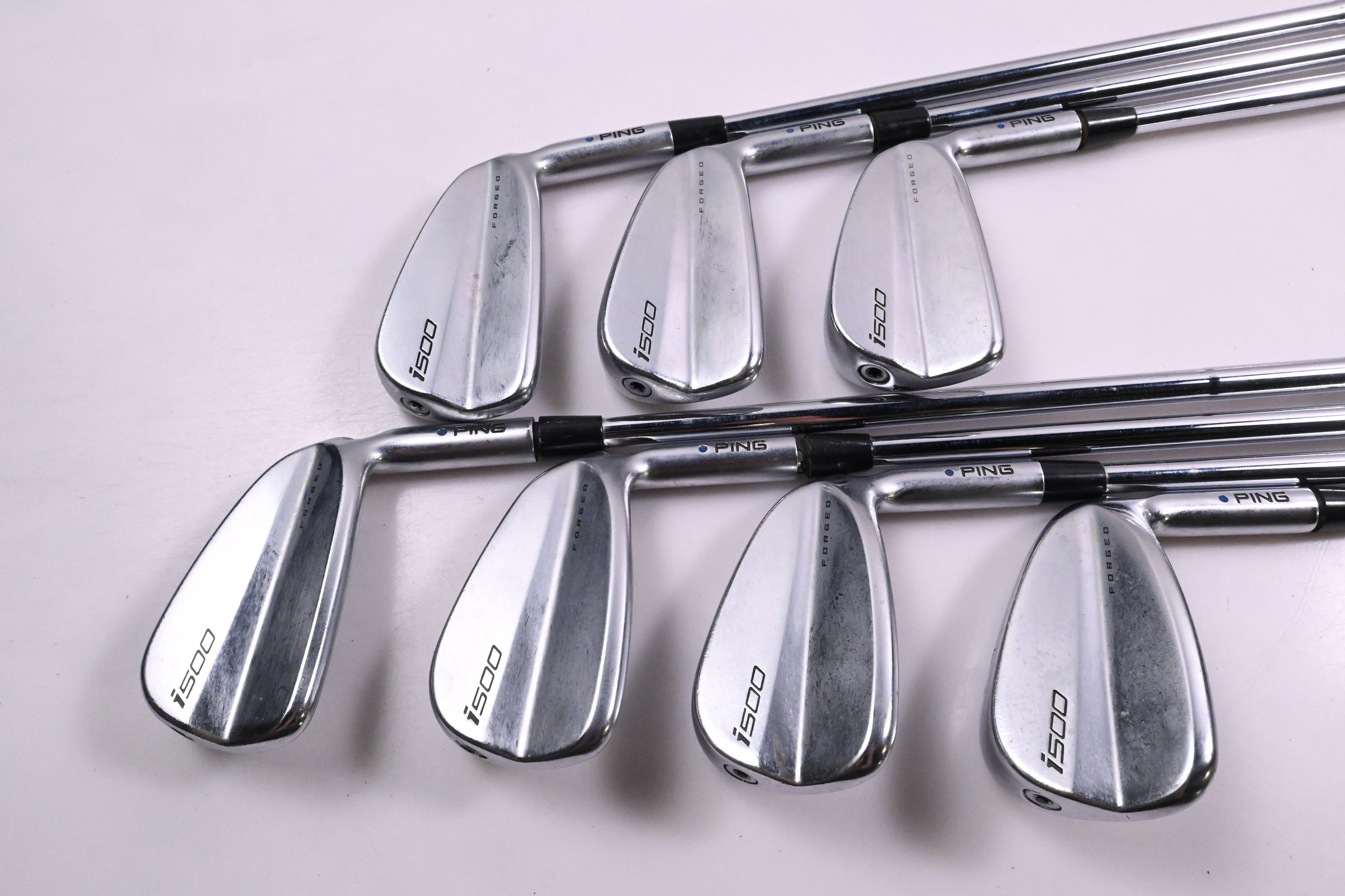 Ping i500 Irons / 4-PW / Blue Dot / Stiff Flex Dynamic Gold 105 S300 Shafts