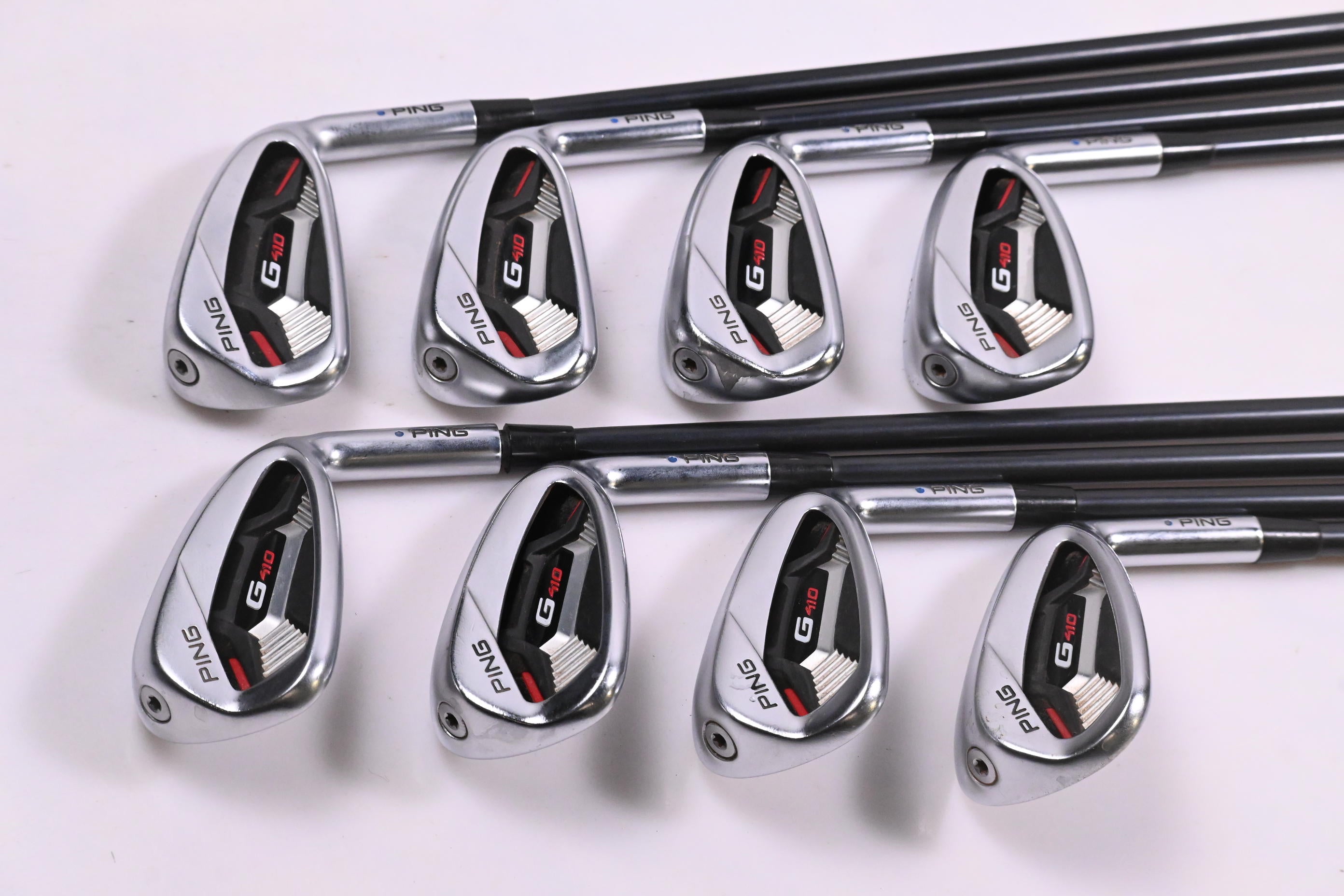 Ping G410 Irons / 5-PW+GW+SW / Blue Dot / Regular Flex Ping Alta CB Red Shafts