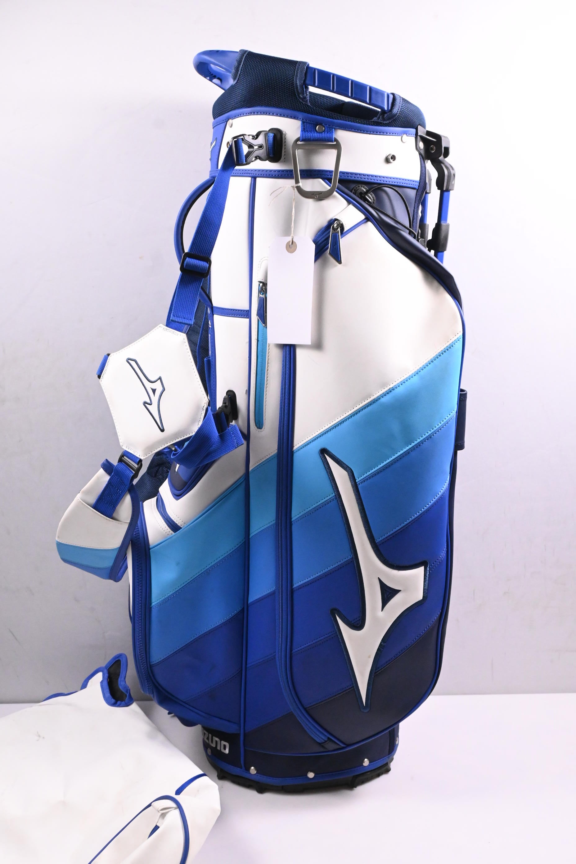 Mizuno Tour Stand Bag / 5-Way Divider / Blue, White