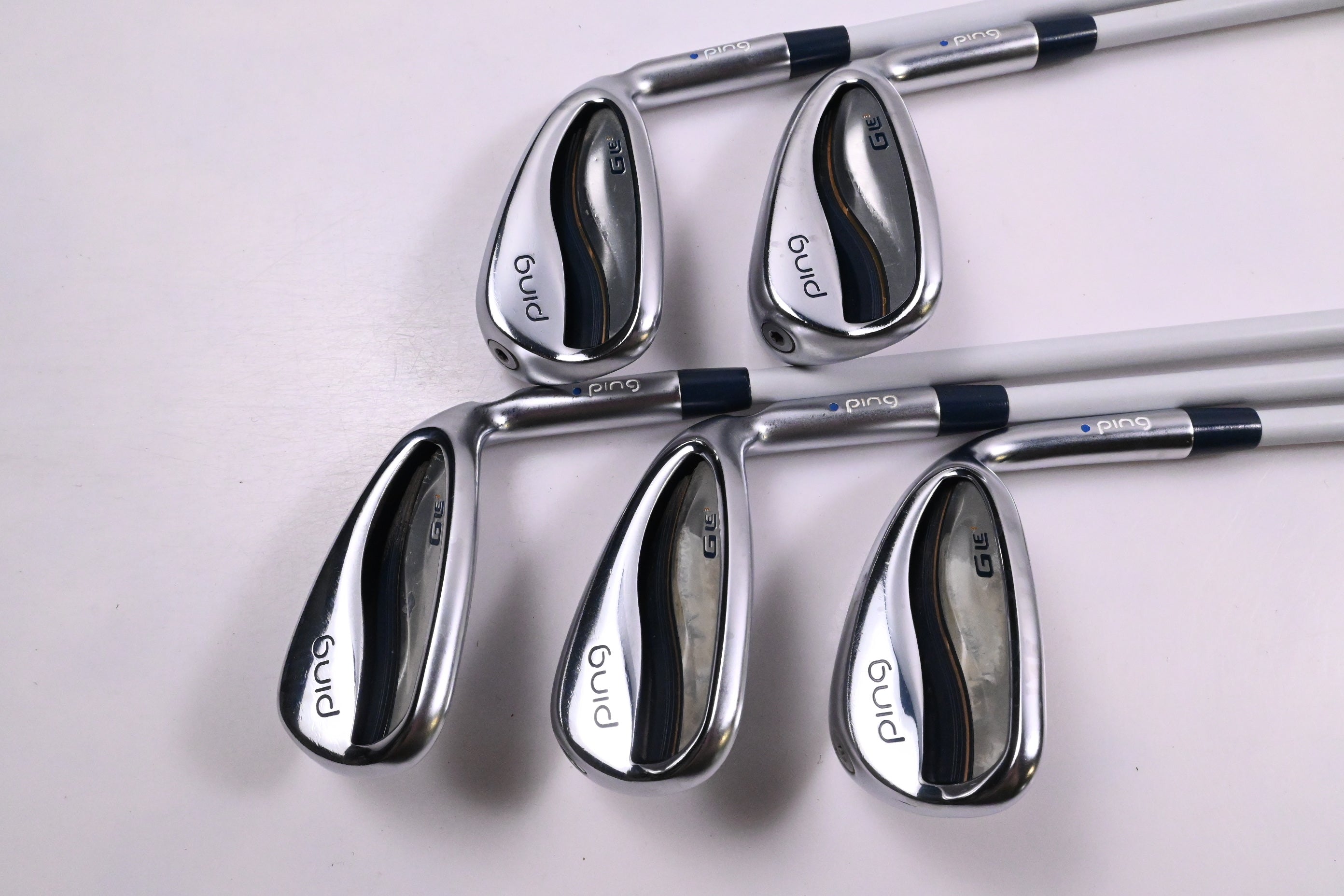 Ladies Ping G Le3 Irons/ 8-PW+GW+SW / Blue Dot / Ladies Flex Ping ULT250 Shafts