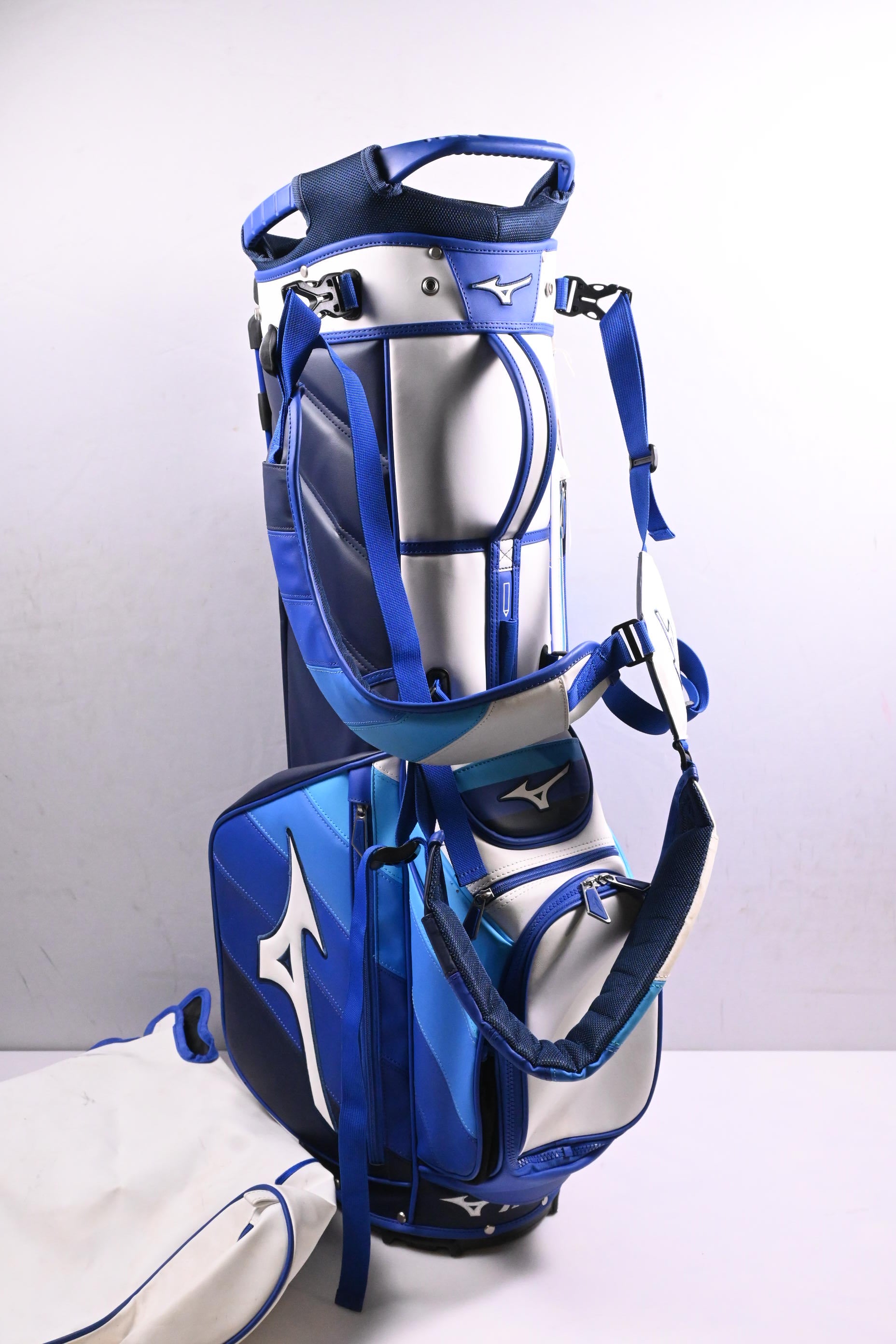 Mizuno Tour Stand Bag / 5-Way Divider / Blue, White