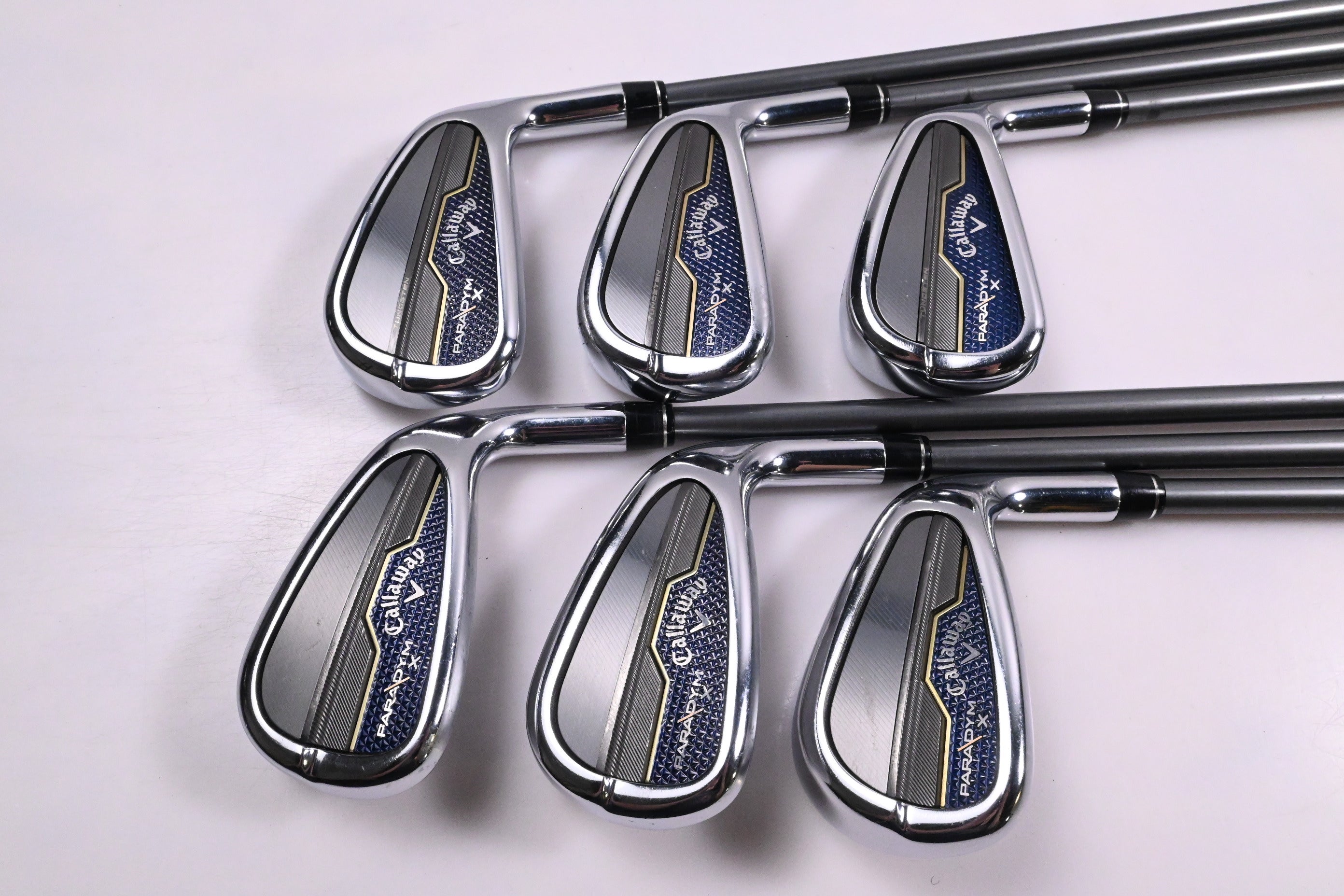 Callaway Paradym X Irons / 5-PW / Regular Flex Hzrdus Gen4 Silver 65 Shafts