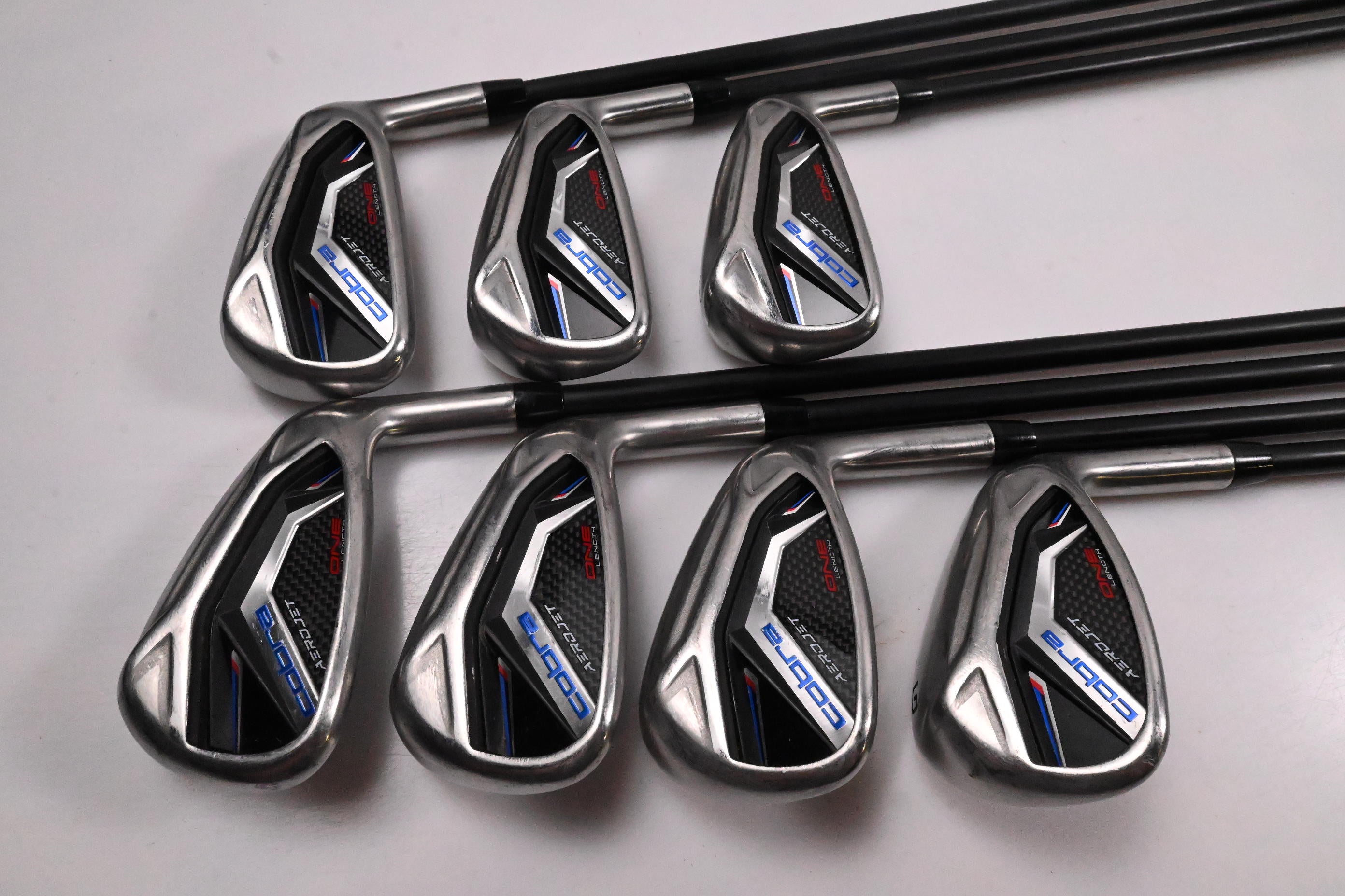 Cobra Aerojet One Length Irons / 5-PW+GW / Regular Flex KBS PGI 75 Shafts