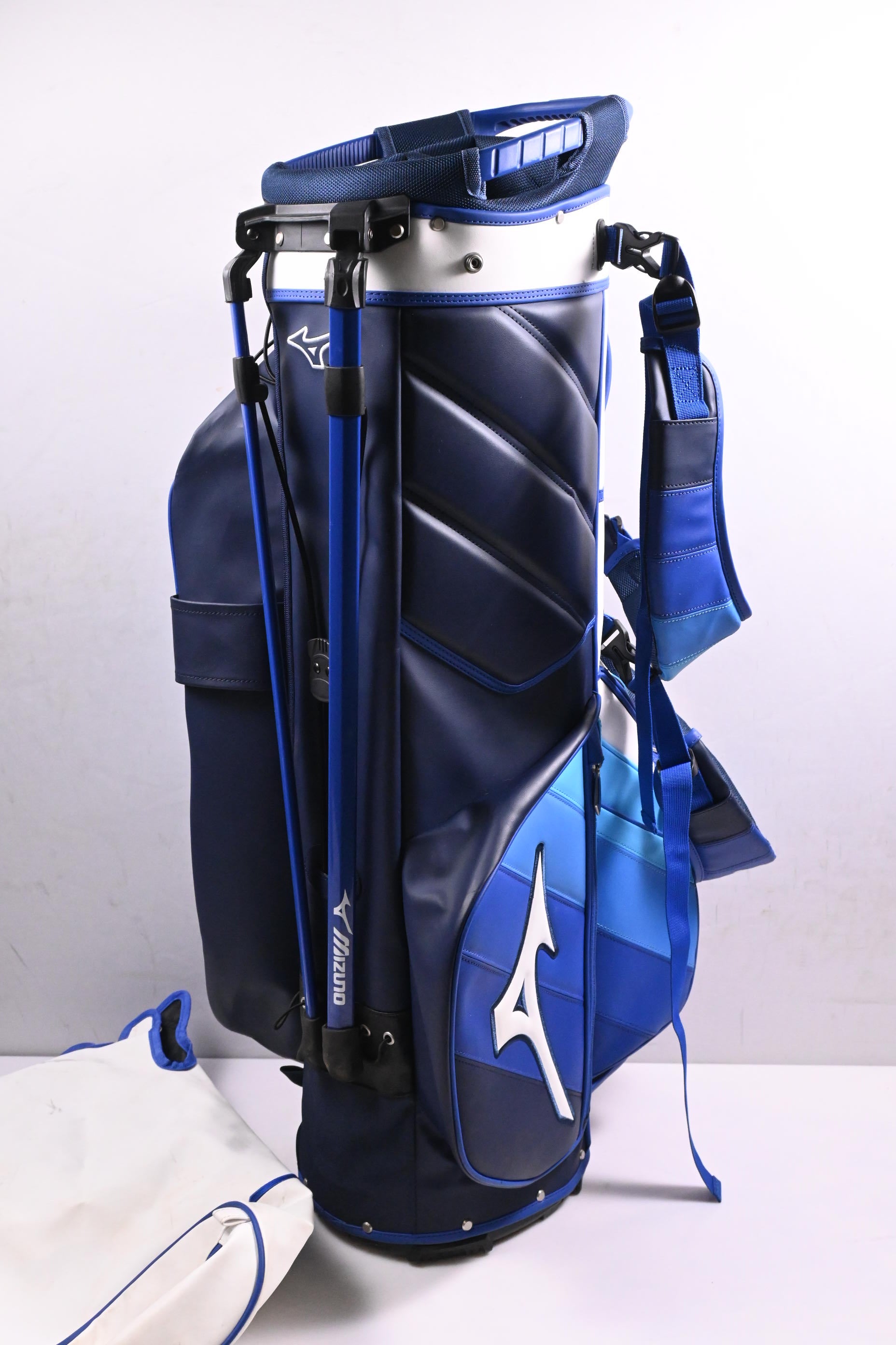 Mizuno Tour Stand Bag / 5-Way Divider / Blue, White