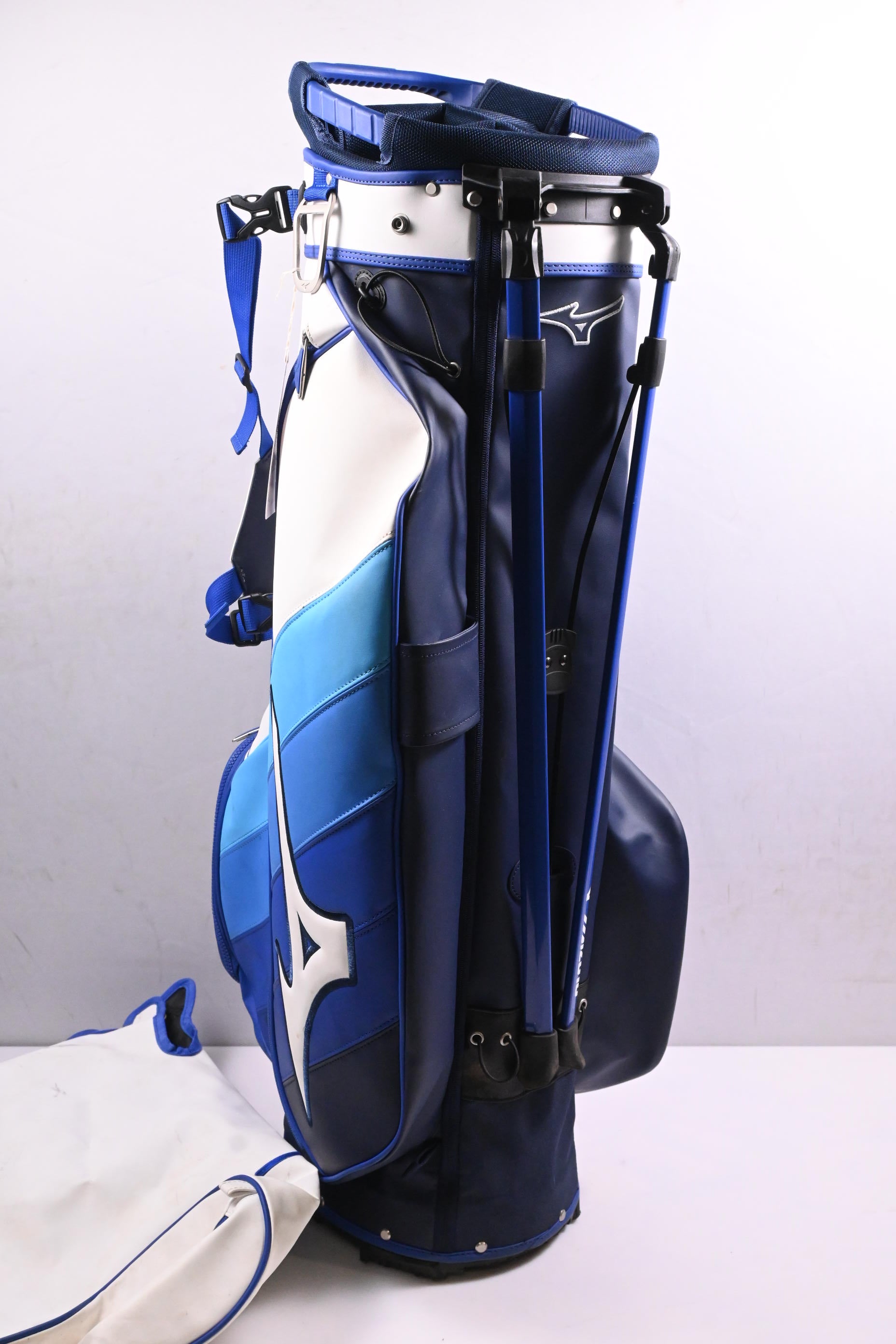 Mizuno Tour Stand Bag / 5-Way Divider / Blue, White