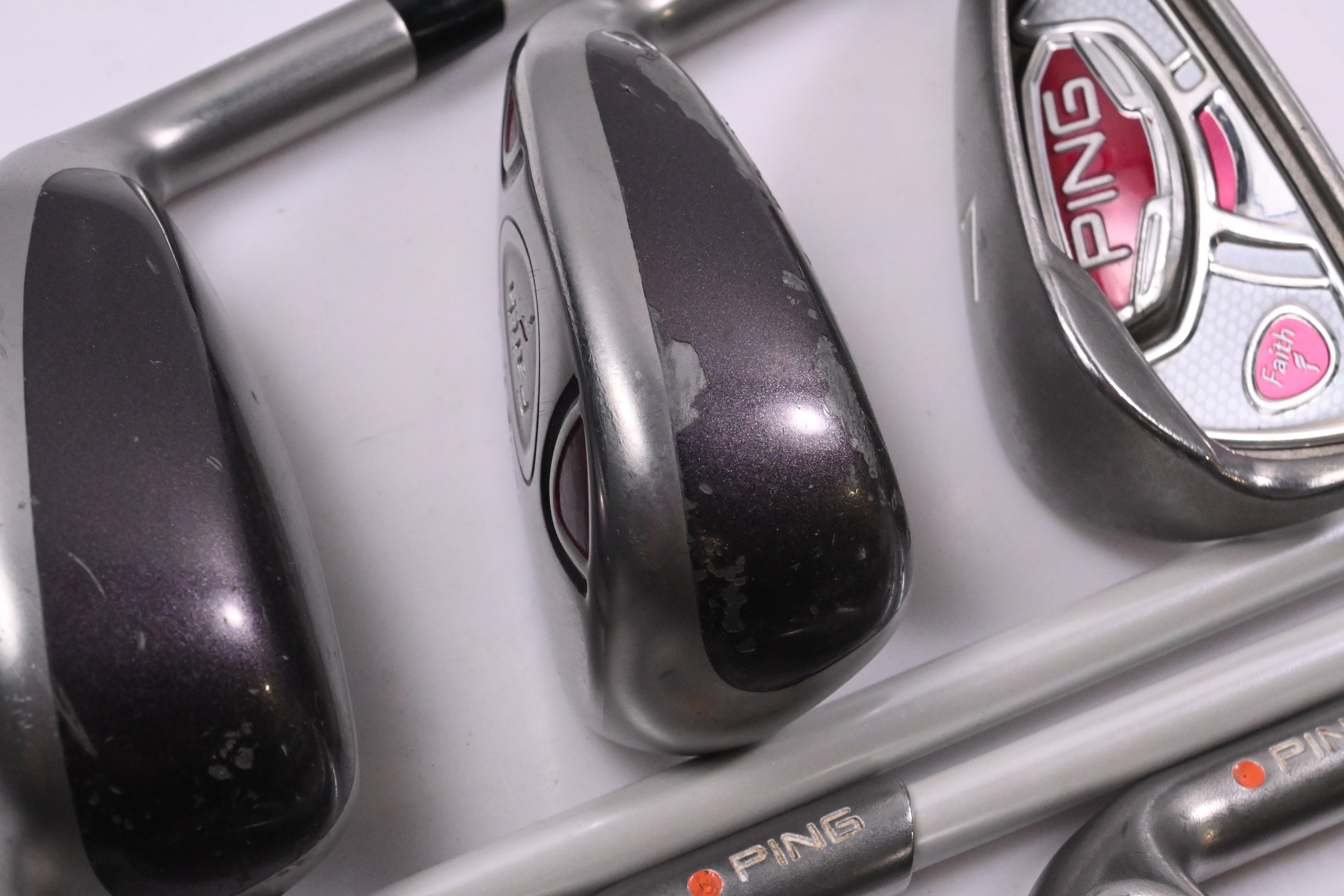 Ladies Ping Faith Hybrid Combo Irons / 5-6H-7-PW+SW / Orange Dot / Ladies Flex