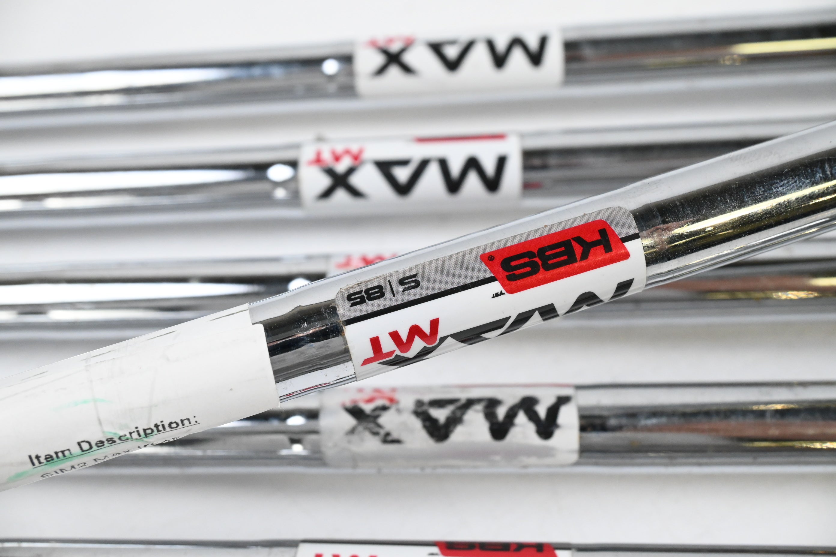 Taylormade SIM2 Max Irons / 5-PW / Stiff Flex KBS MAX MT 85 Shafts