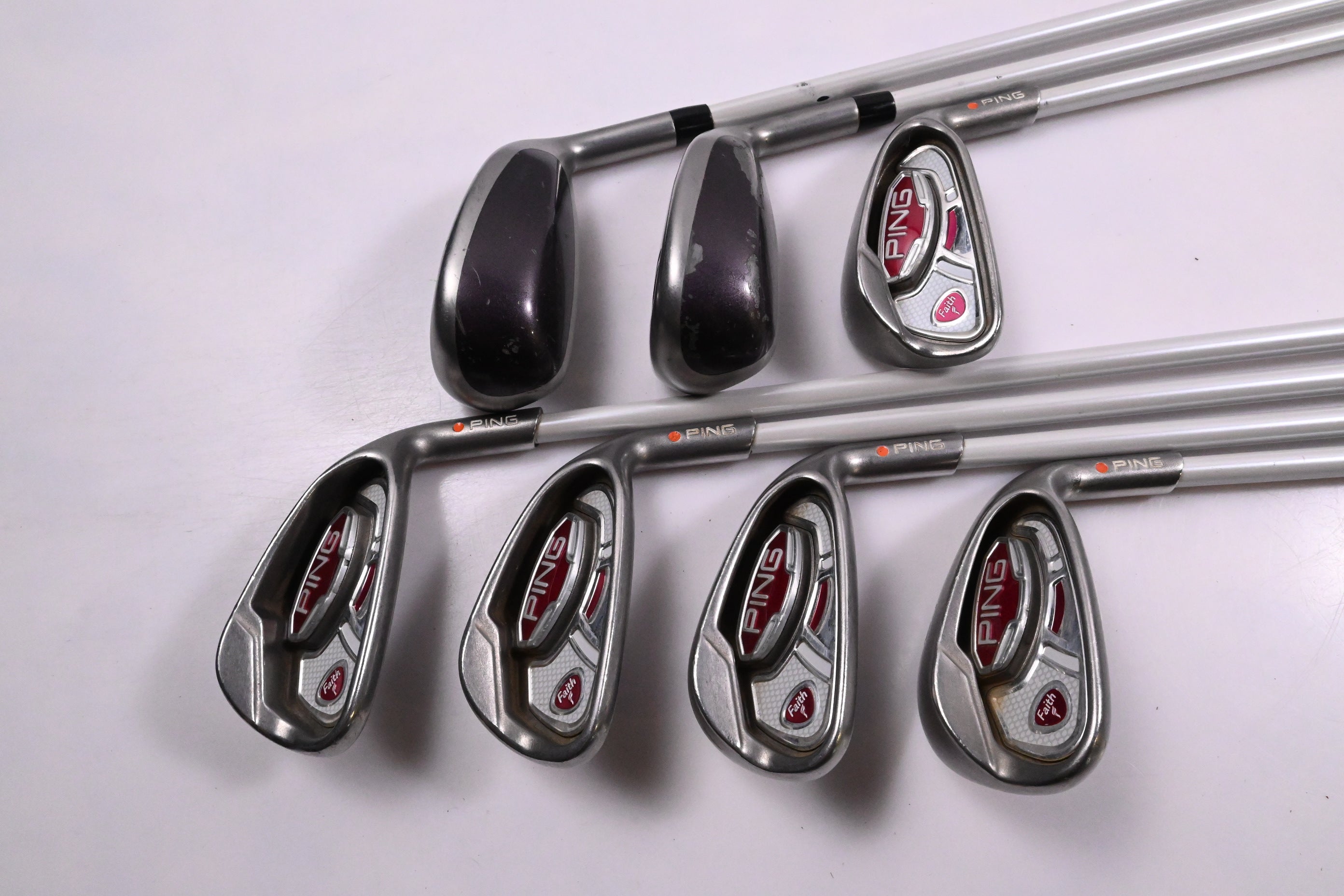 Ladies Ping Faith Hybrid Combo Irons / 5-6H-7-PW+SW / Orange Dot / Ladies Flex