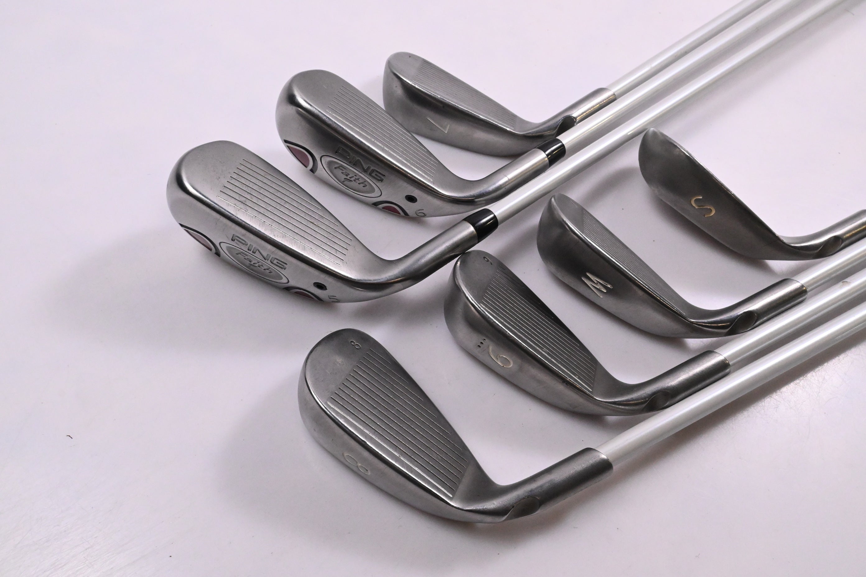 Ladies Ping Faith Hybrid Combo Irons / 5-6H-7-PW+SW / Orange Dot / Ladies Flex