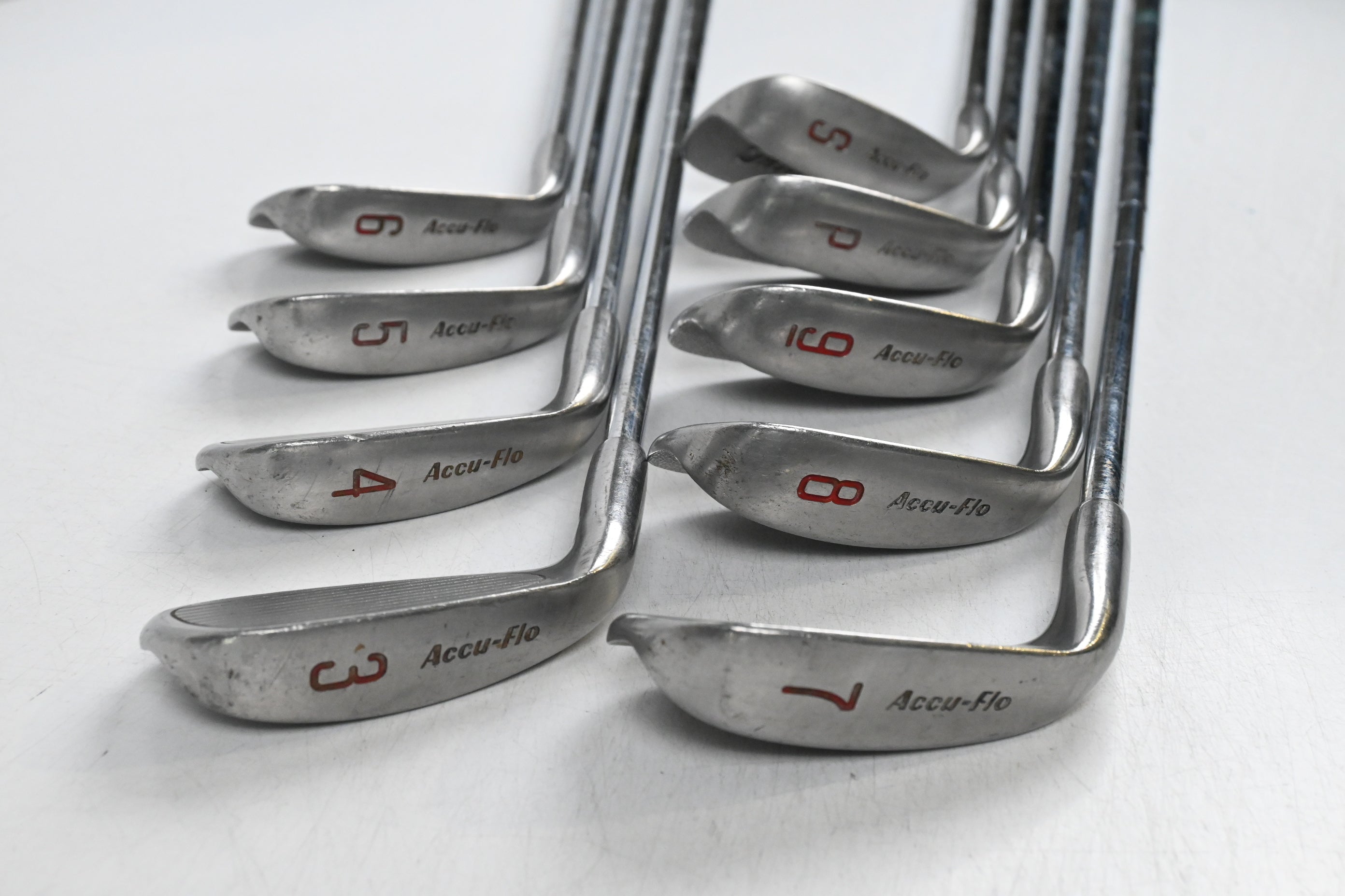 Titleist Accu Flo Irons / 3-PW+SW / Regular Flex True Temper Lite Shafts