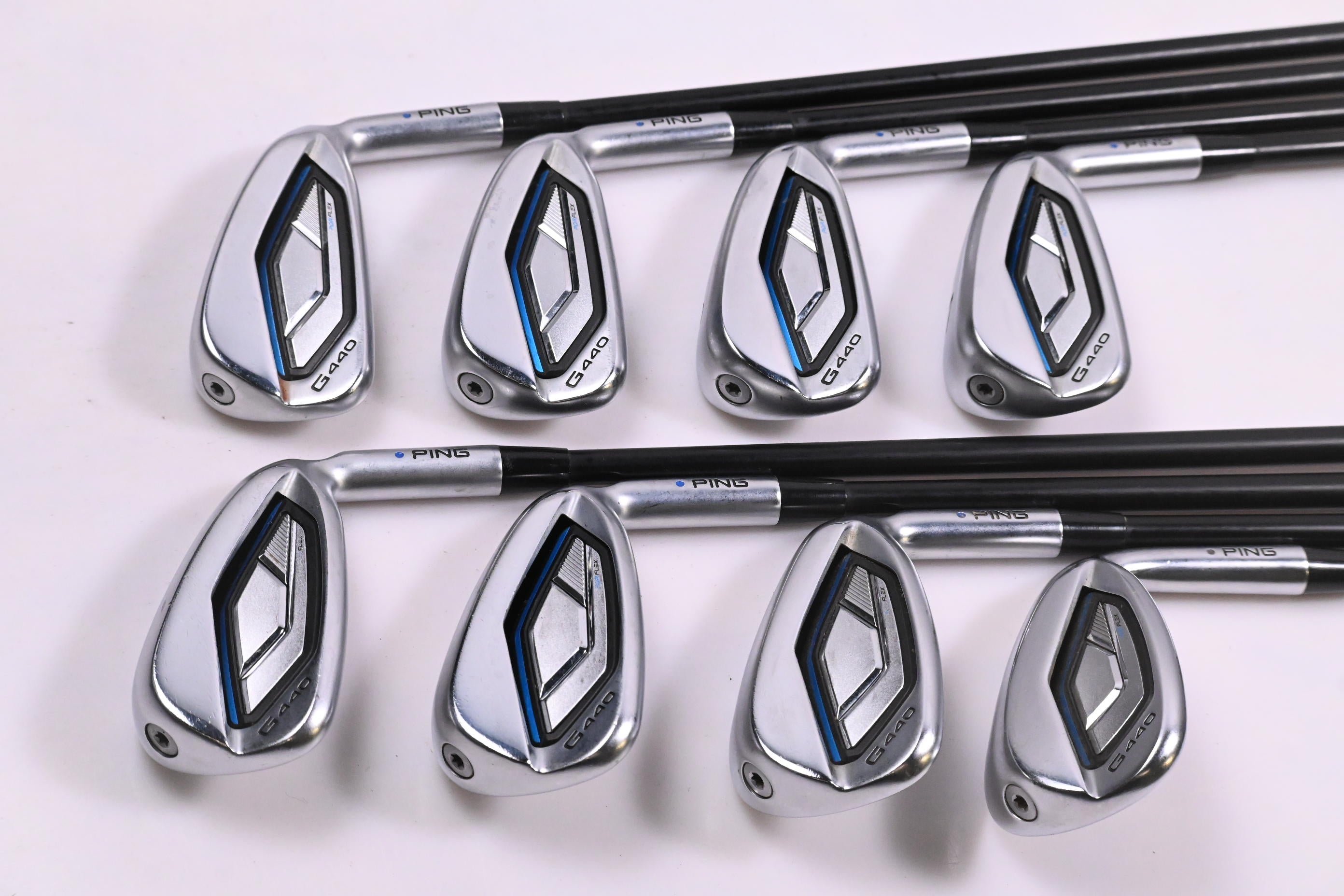 Ping G440 Irons / 4-PW+56° / Blue Dot / Senior Flex Ping Alta CB Blue Shafts
