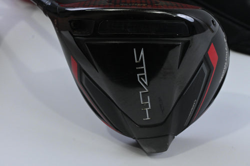 Left Hand Taylormade Stealth Driver / 9.0 Degree / Stiff Flex HZRDUS Smoke Black