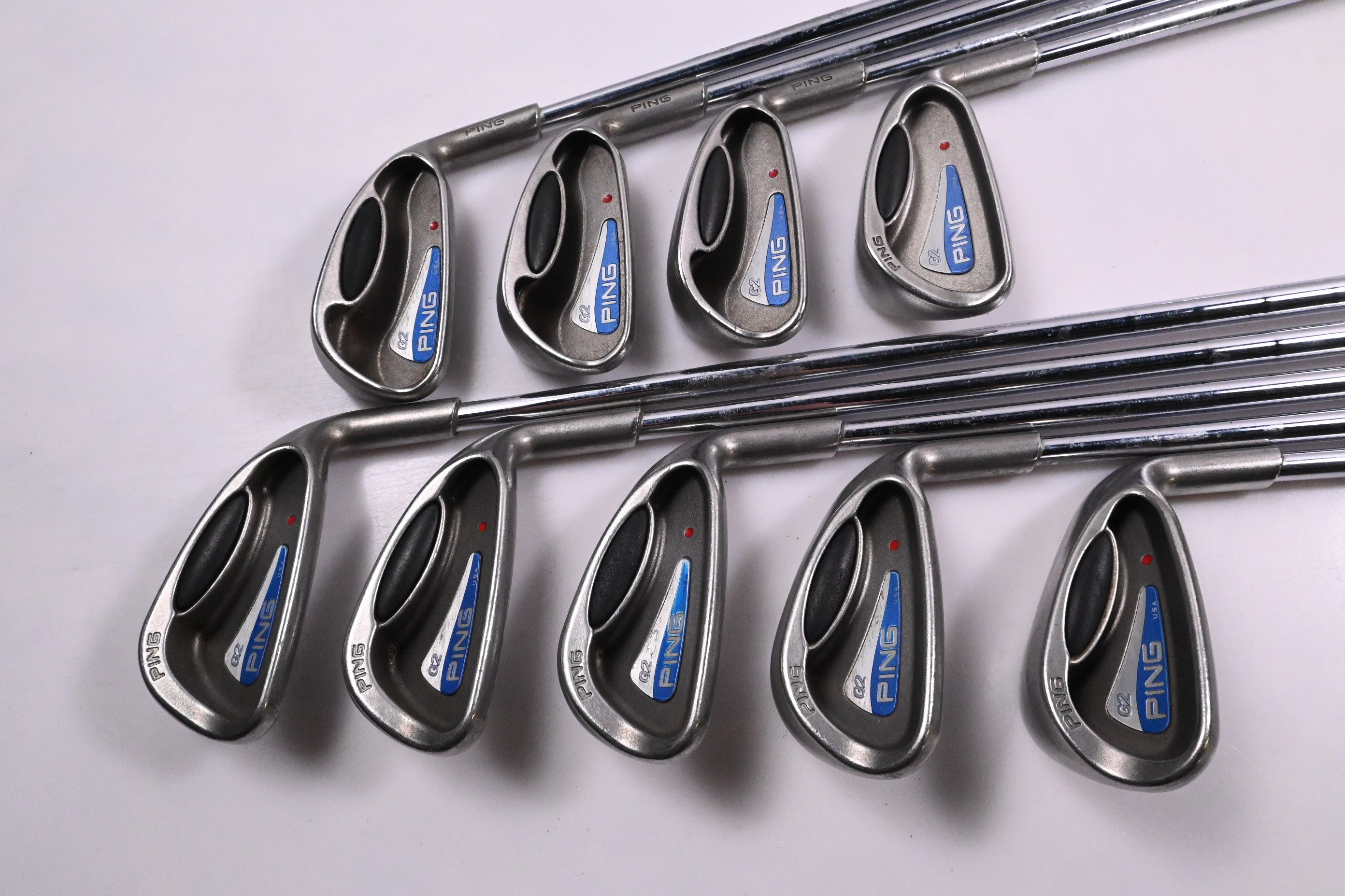 Ping G2 Irons / 3-PW+SW / Red Dot / Regular Flex Ping Shafts