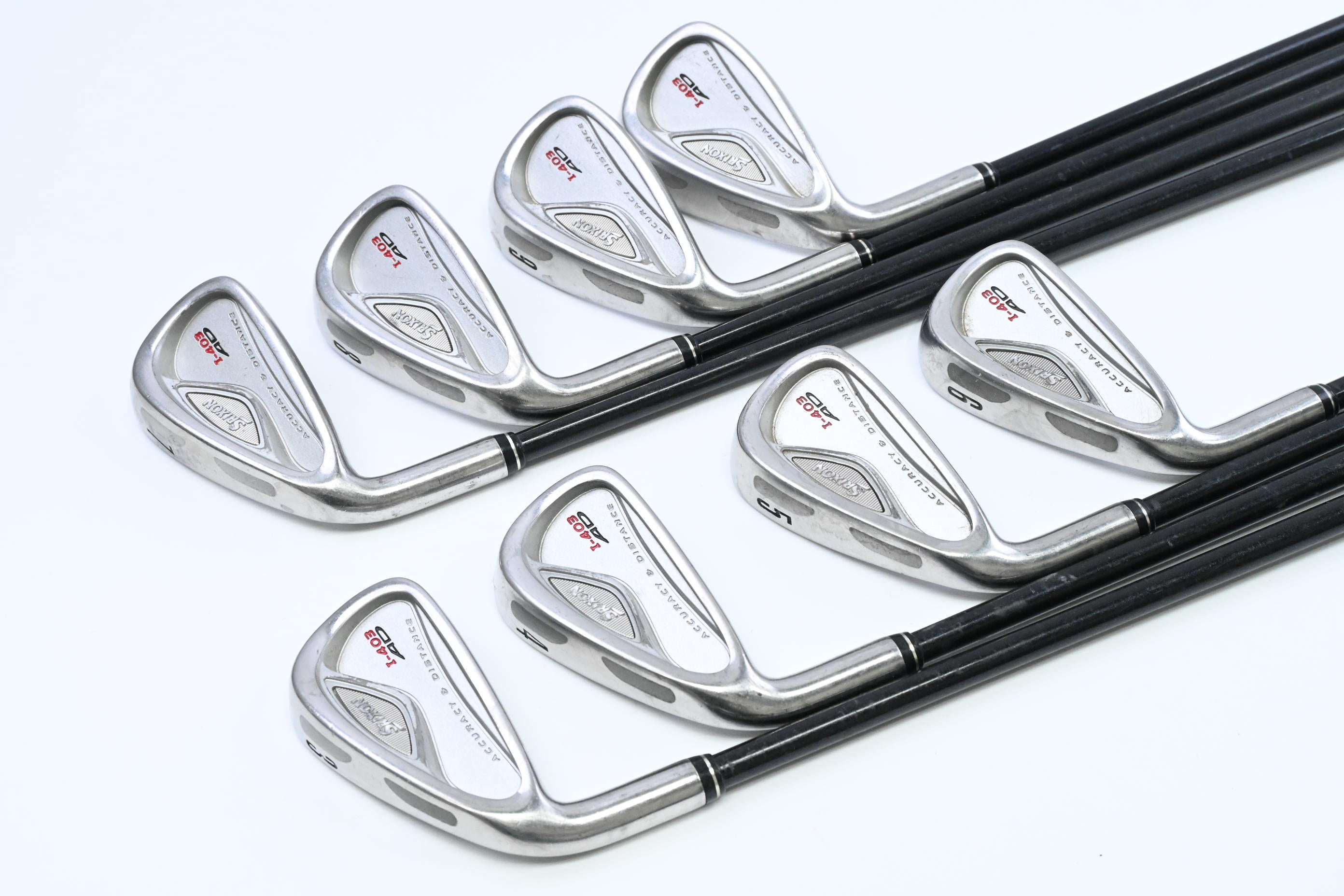 Left Hand Srixon I-403 AD Irons / 3-PW / Regular Flex Srixon SV-3000 62 Shafts