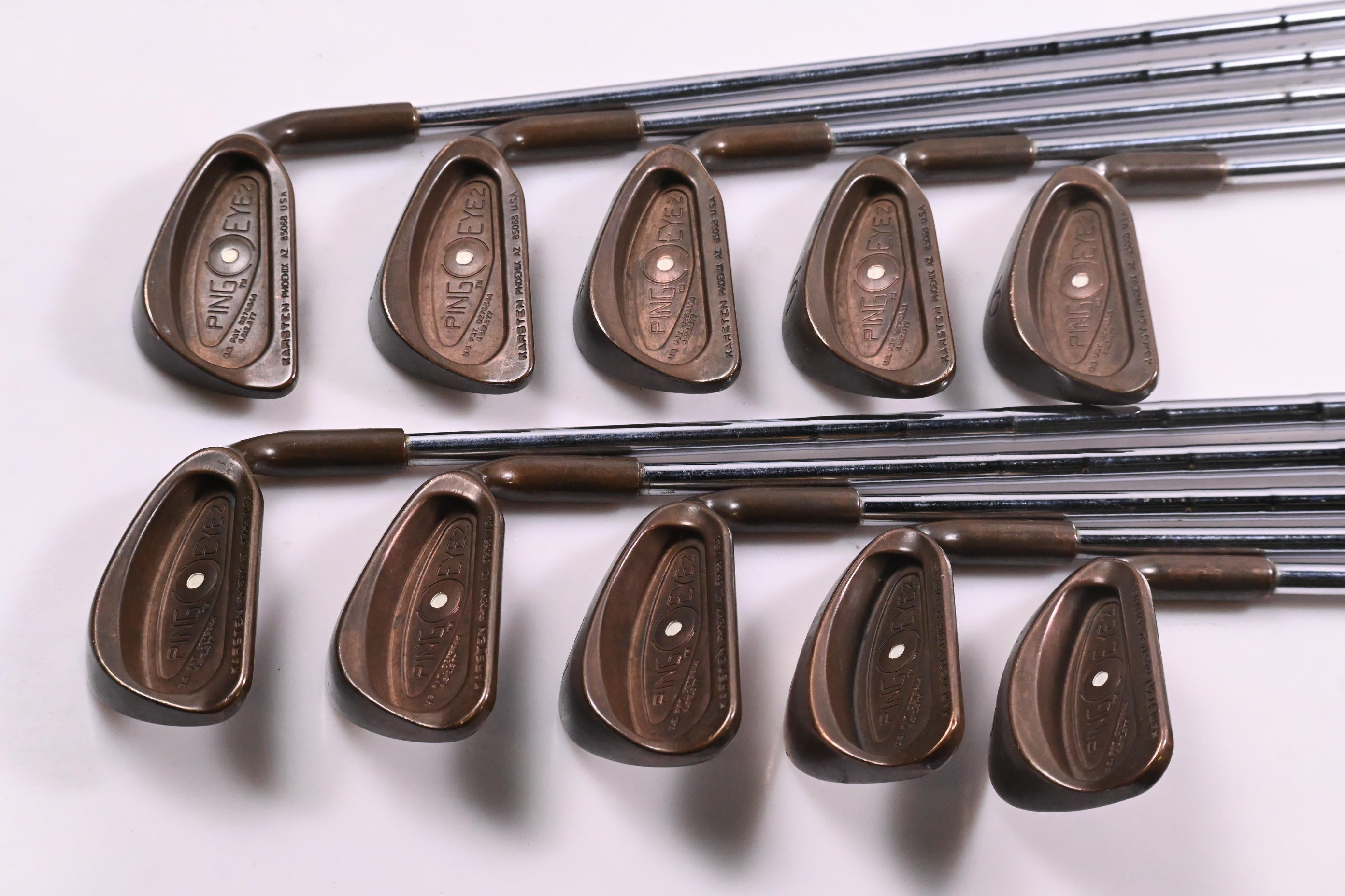 Ping Eye 2 BeCu Irons / 2-PW+SW / White Dot / Stiff Flex Ping Shafts
