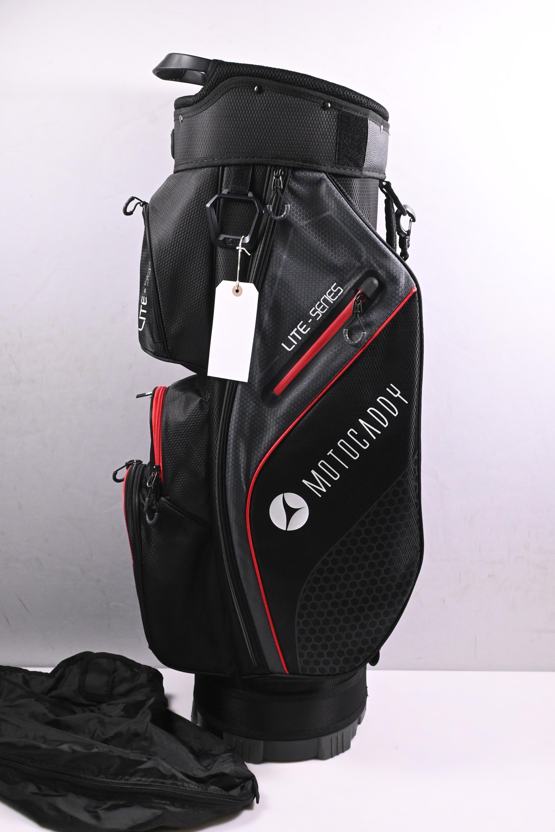 Motocaddy Lite-Series Cart Bag / 14-Way Divider / Black, Grey, Red