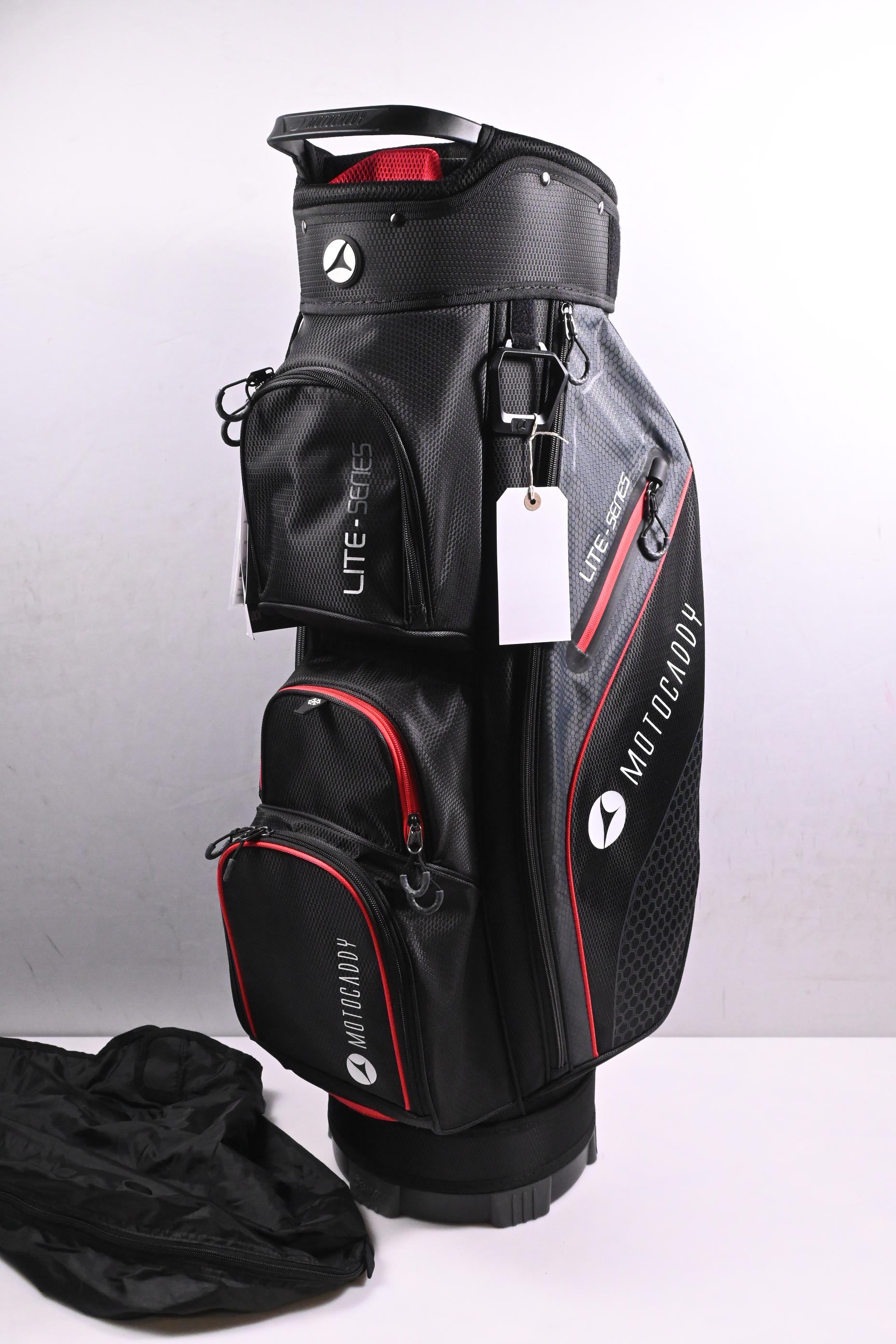 Motocaddy Lite-Series Cart Bag / 14-Way Divider / Black, Grey, Red