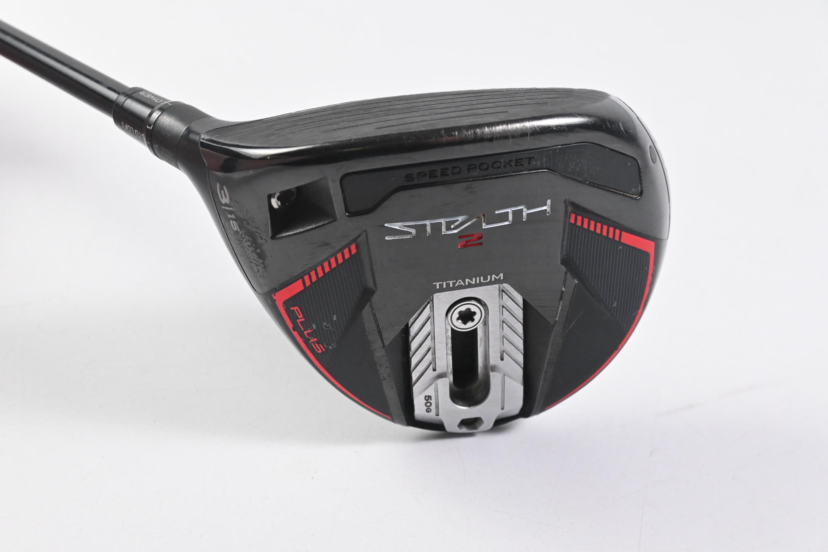 Left Hand Taylormade Stealth 2 Plus #3 Wood / 15 Degree / Stiff Flex Kai'li Red 75