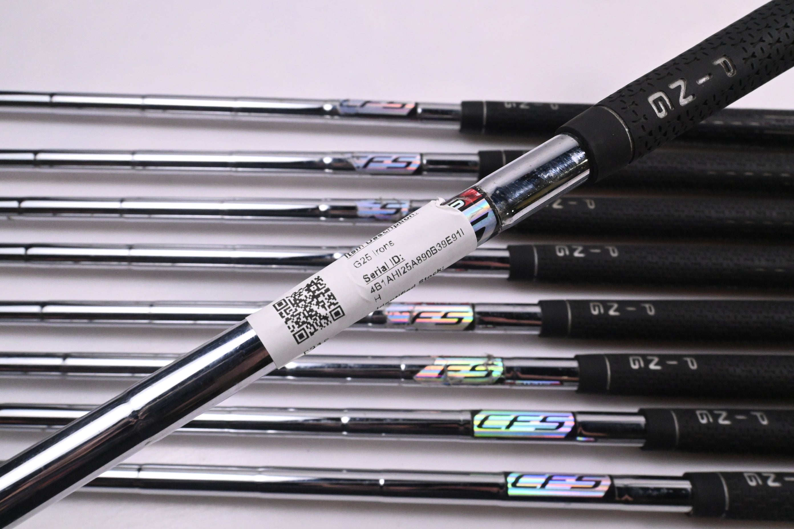 Left Hand Ping G25 Irons / 4-PW+SW+LW / Black Dot / Regular Flex Ping CFS Shafts