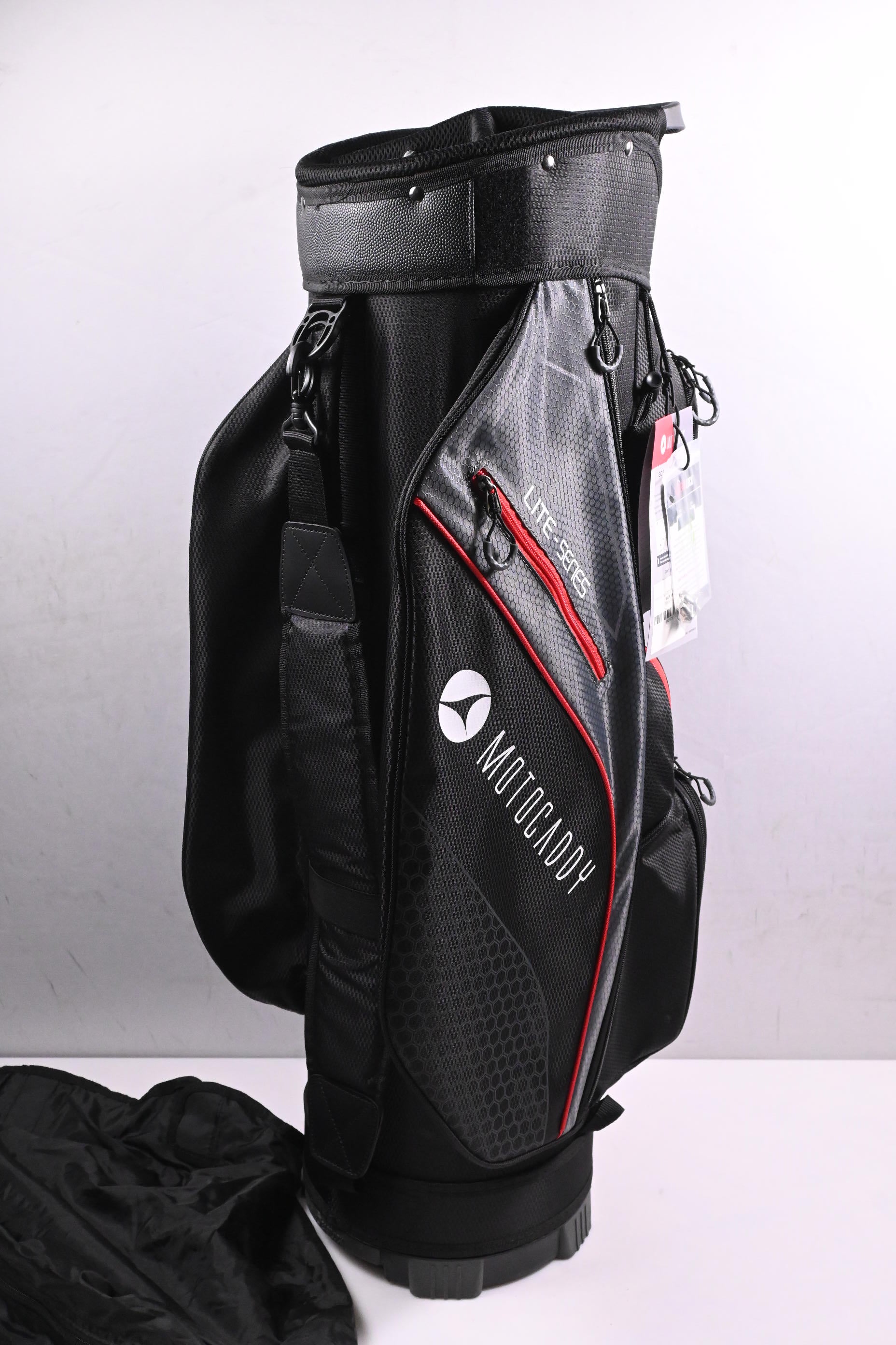 Motocaddy Lite-Series Cart Bag / 14-Way Divider / Black, Grey, Red
