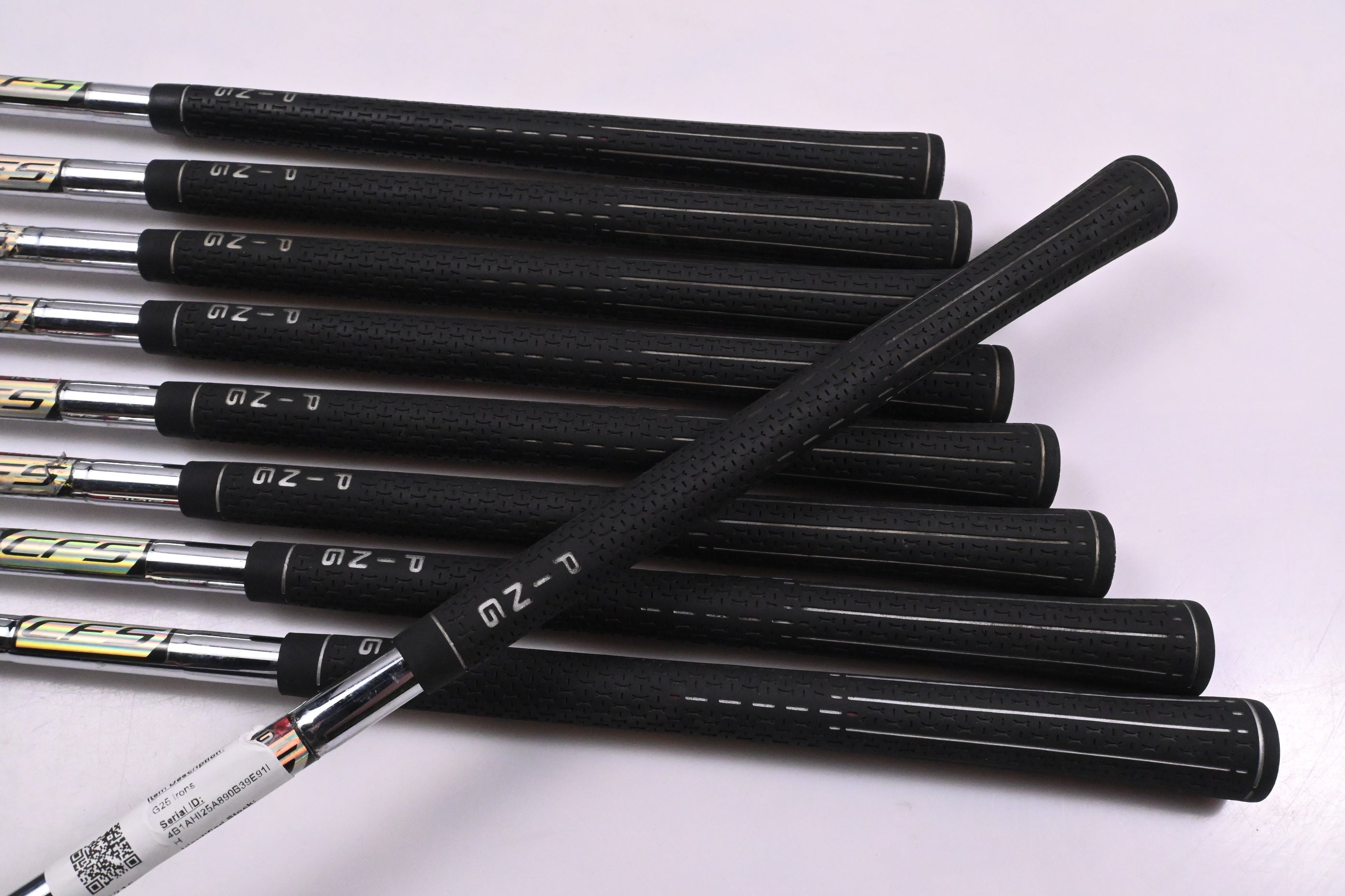 Left Hand Ping G25 Irons / 4-PW+SW+LW / Black Dot / Regular Flex Ping CFS Shafts