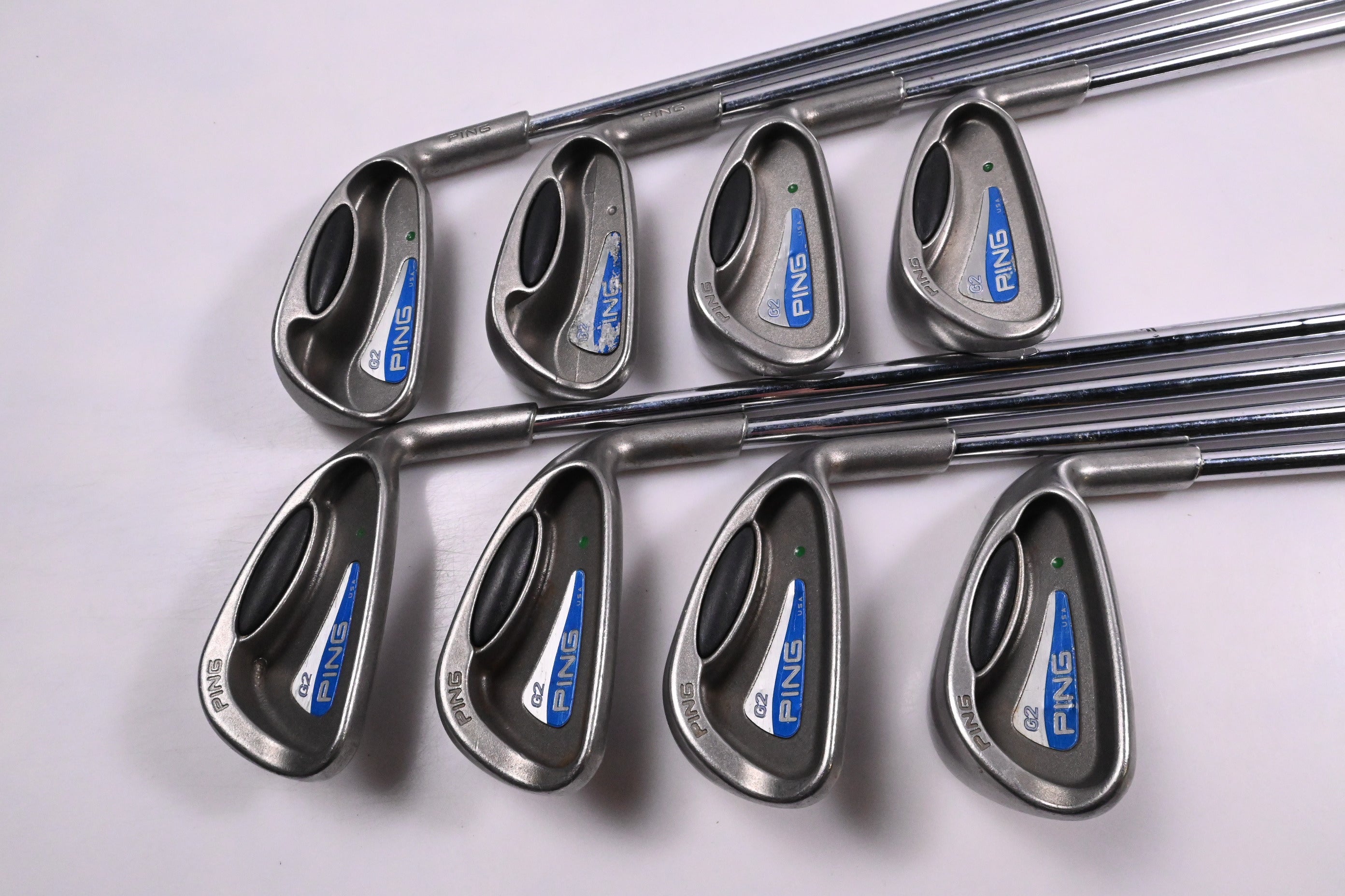 Ping G2 Irons / 3-PW / Green Dot / Regular Flex Ping Shafts