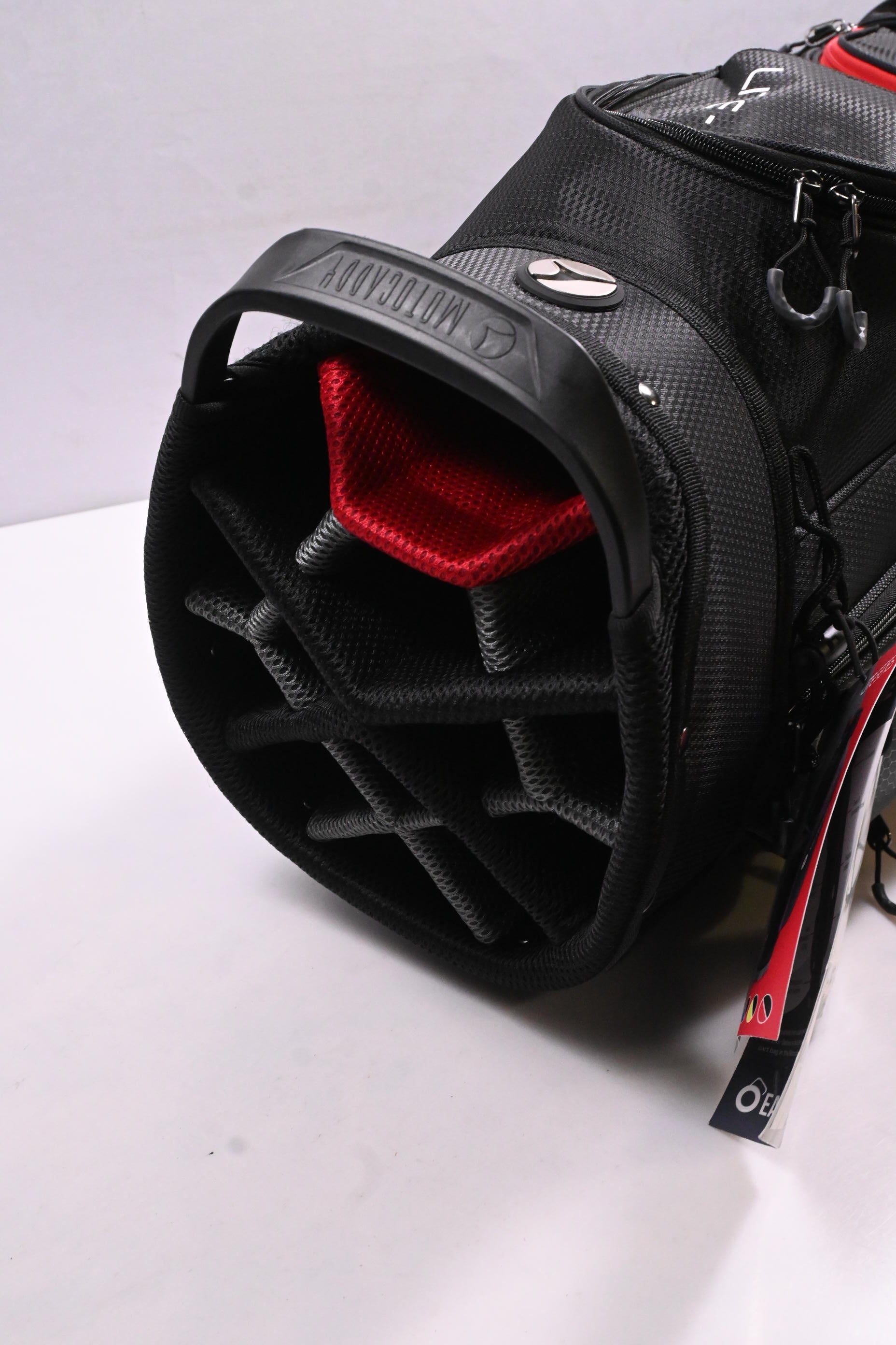 Motocaddy Lite-Series Cart Bag / 14-Way Divider / Black, Grey, Red