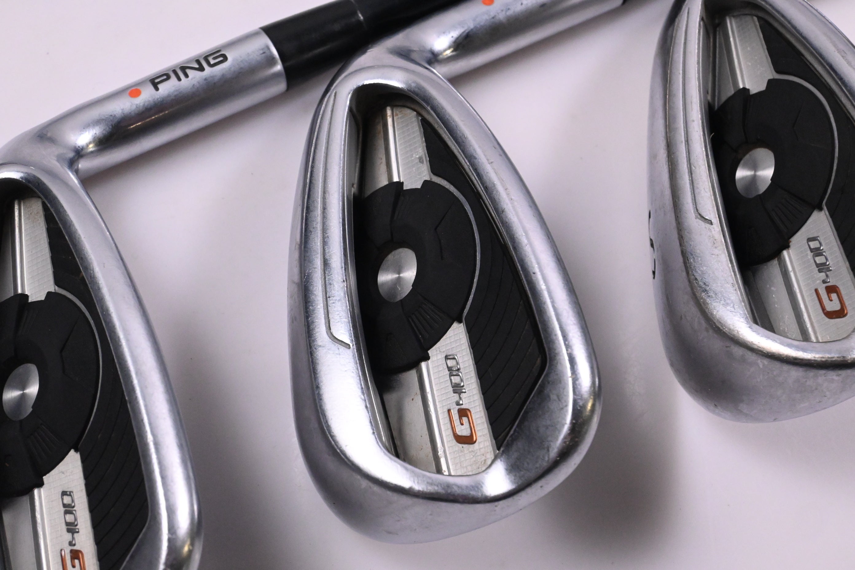 Ping G400 Irons / 7-PW+SW / Orange Dot / Senior Flex Ping Alta CB AWT Shafts