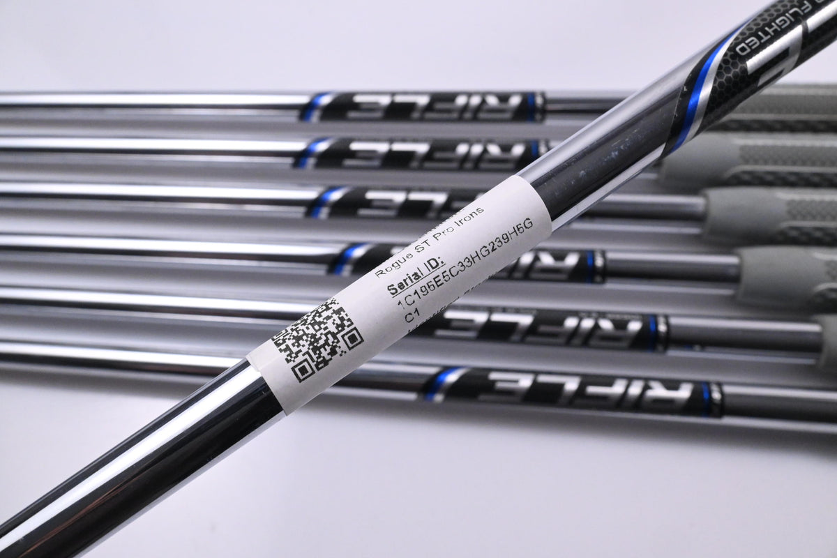 Callaway Rogue ST Pro Irons / 4-PW / Stiff Flex Project X Rifle Tour Flighted