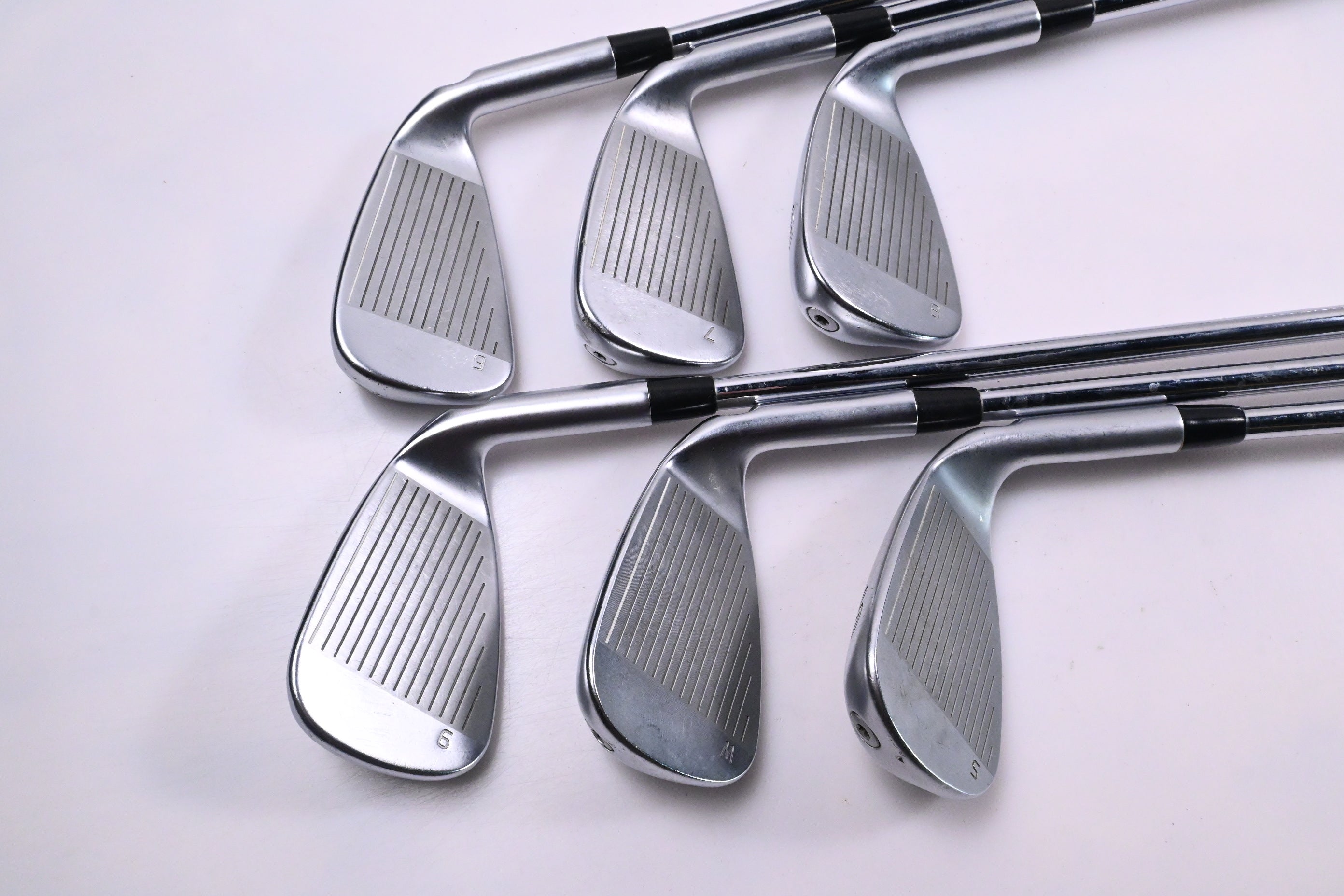 Left Hand Ping G410 Irons / 6-PW+SW / Green Dot / Regular Flex Ping AWT 2.0
