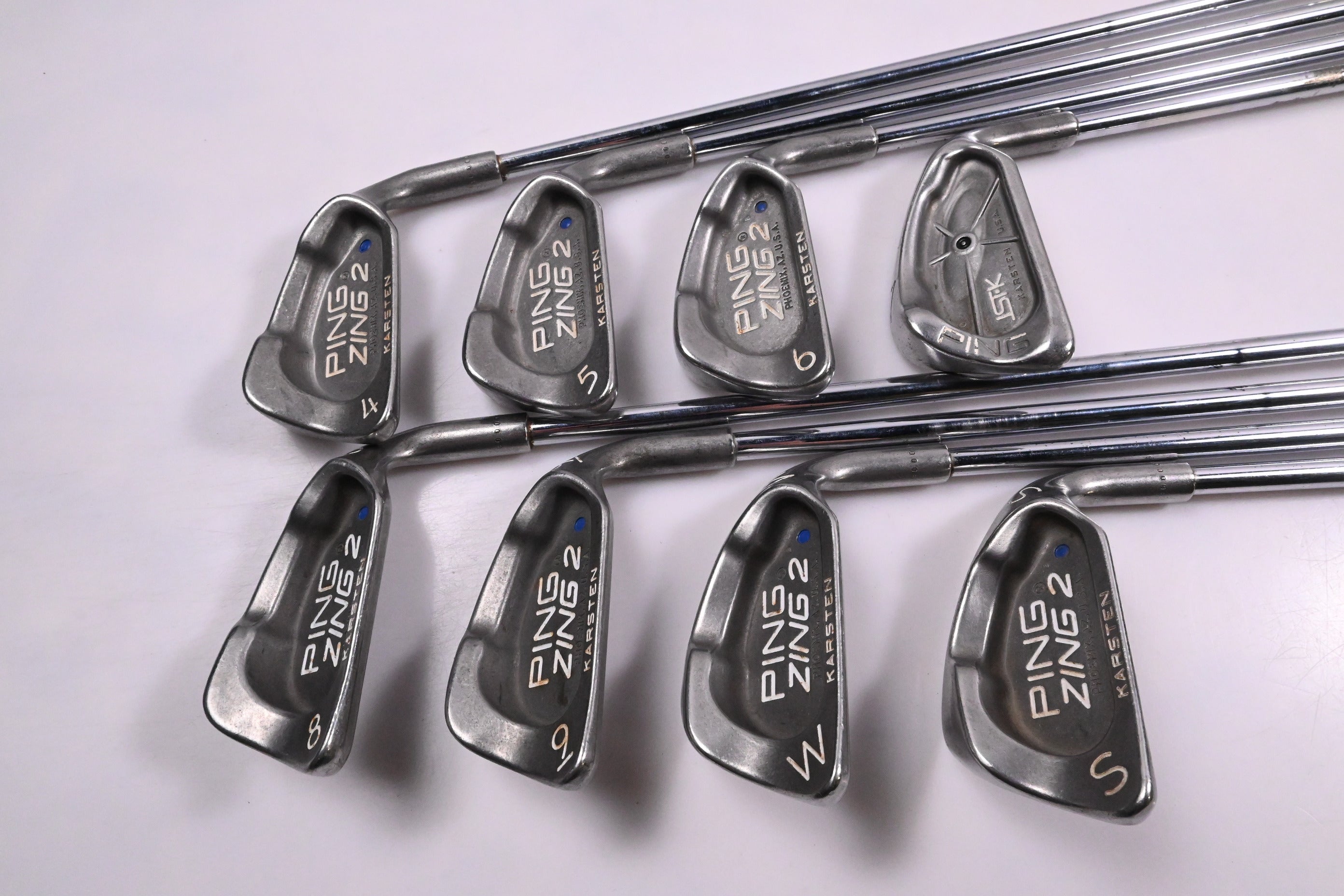 Ping Karsten Zing 2 Irons / 4-PW+SW / Blue Dot / Stiff Flex Ping Karsten JZ