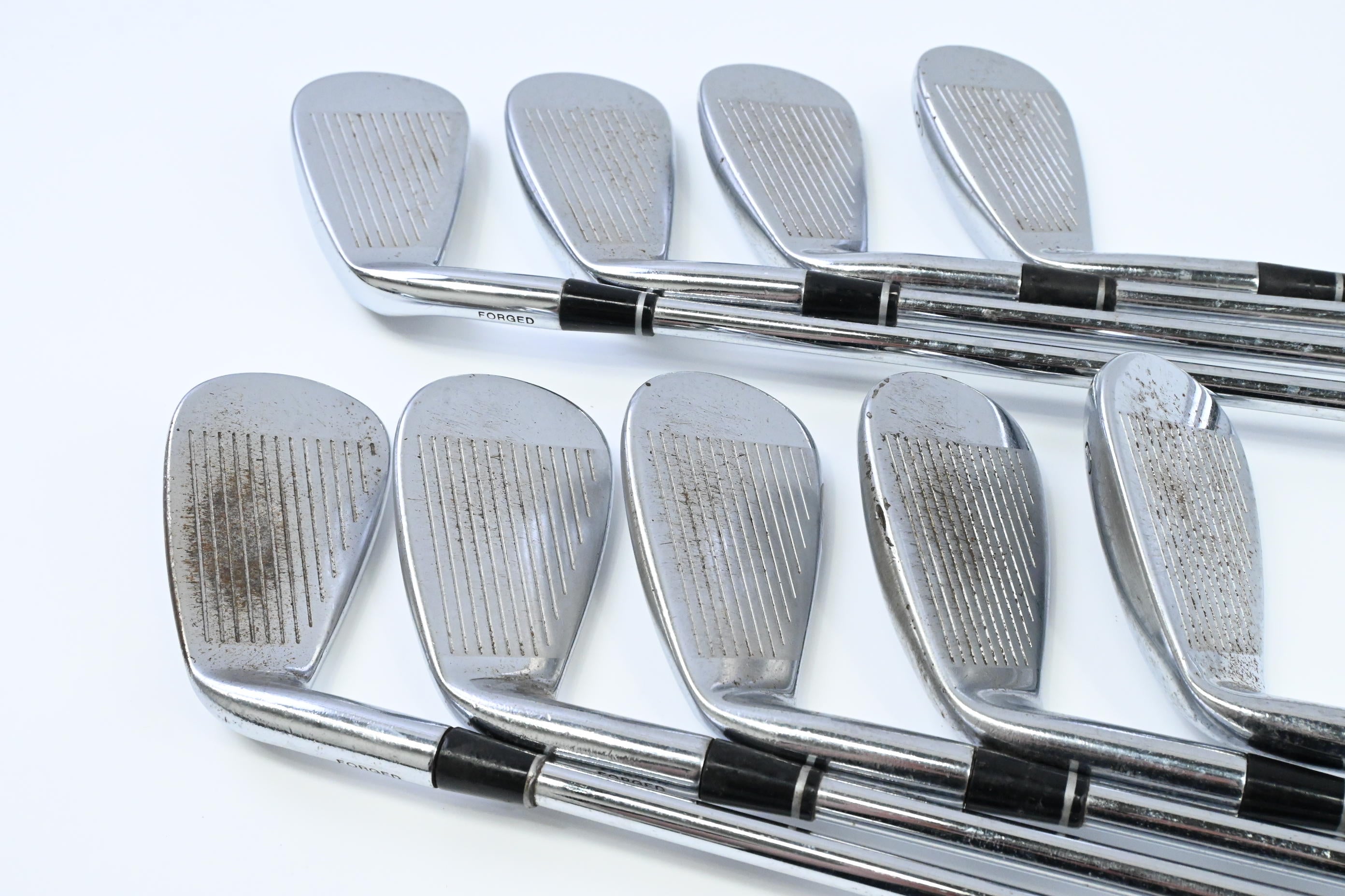 MacGregor M565 V-Foil Irons / 3-PW+GW / Stiff Flex Flighted Lite Rifle Shafts
