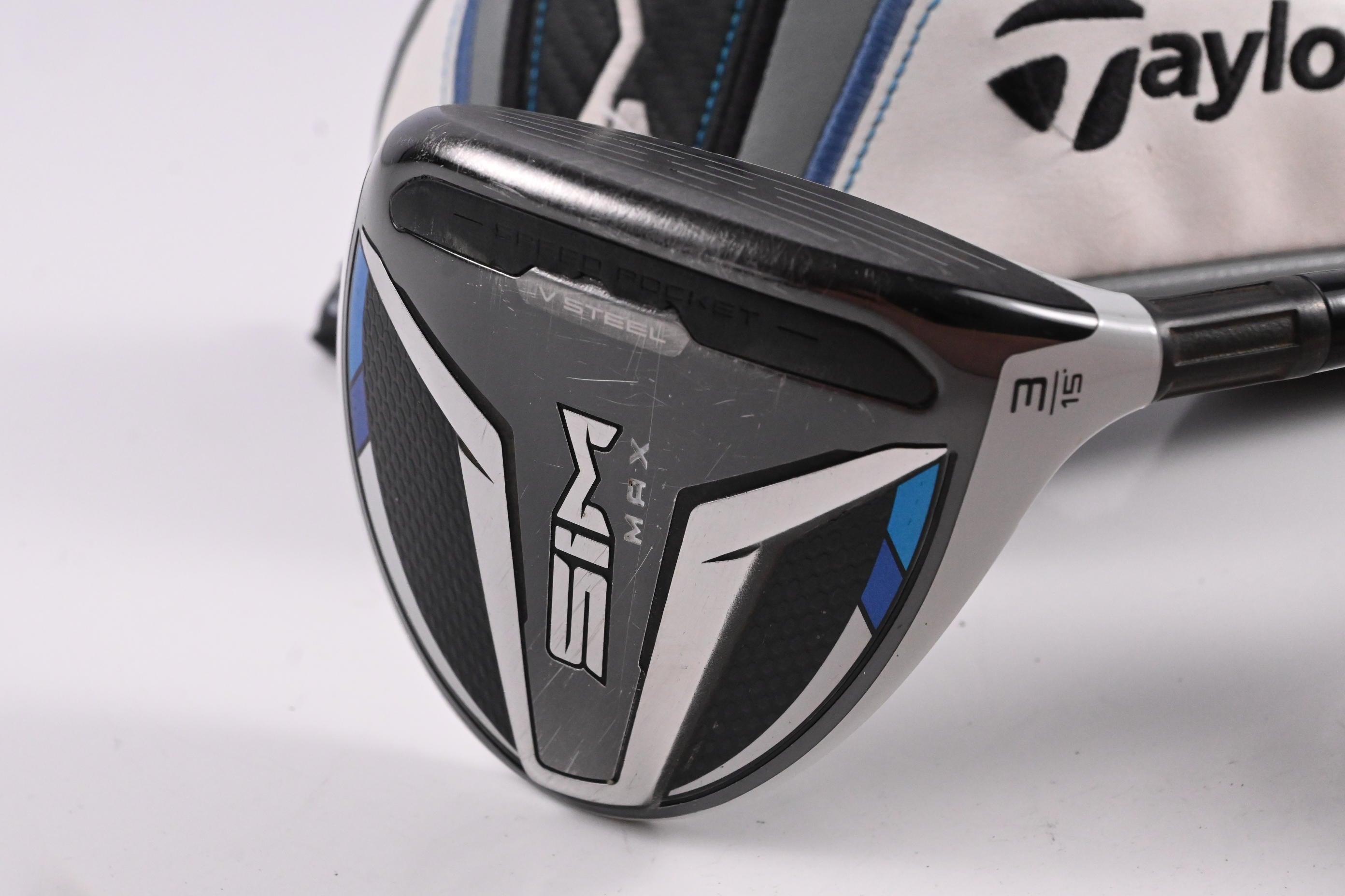 Taylormade SIM Max #3 Wood / 15 Degree / Stiff Flex HZRDUS Smoke 70 Shaft