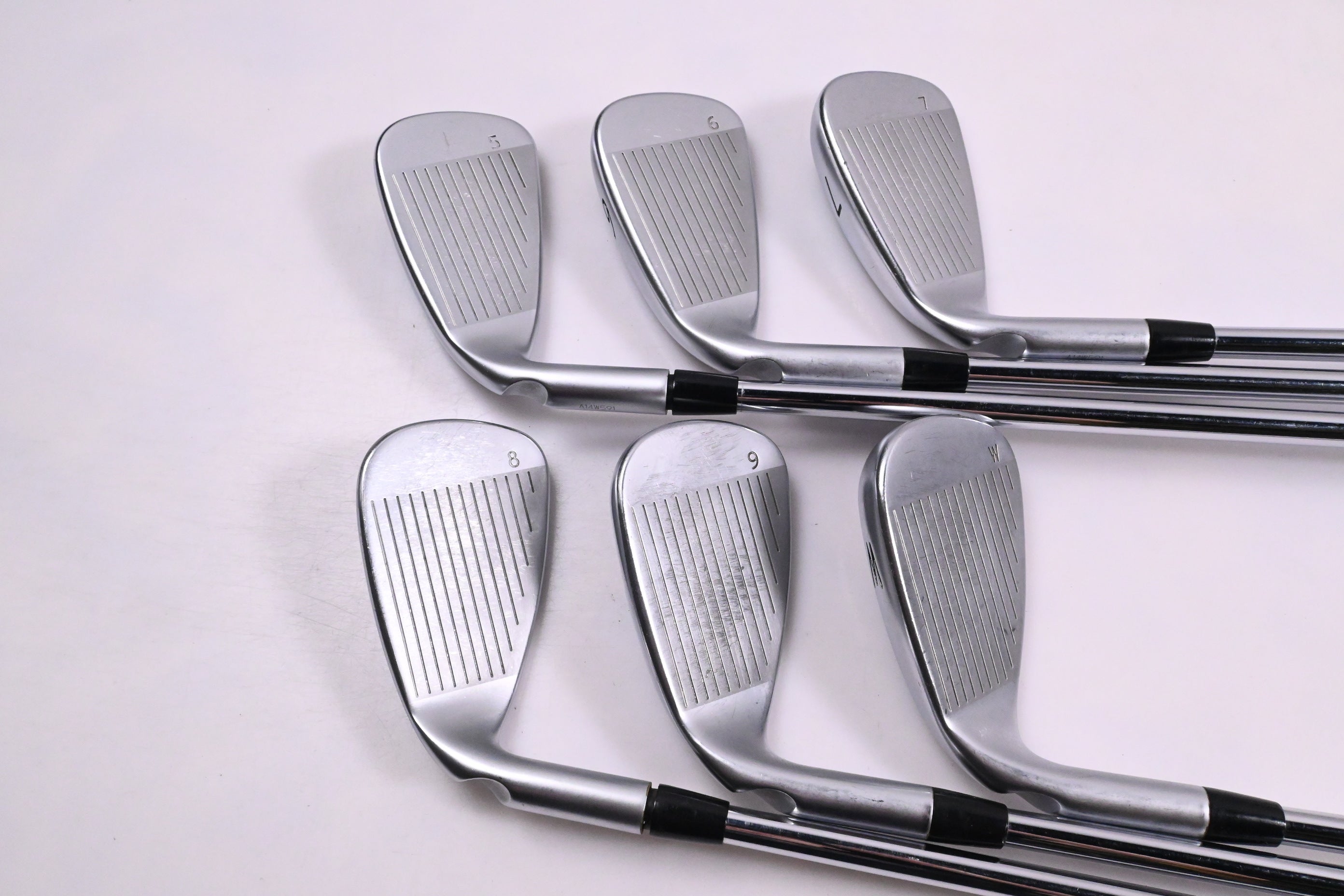 Ping G400 Irons / 5-PW / Green Dot / Stiff Flex Ping AWT 2.0 Shafts